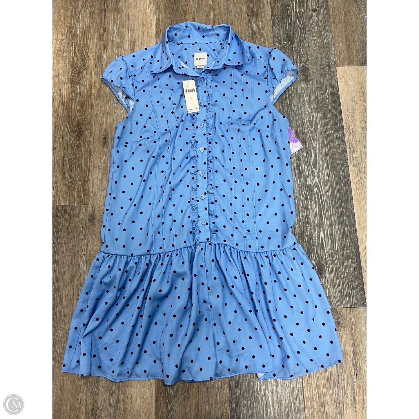Dress Casual Midi By Maeve In Polkadot Pattern, Size: Xs