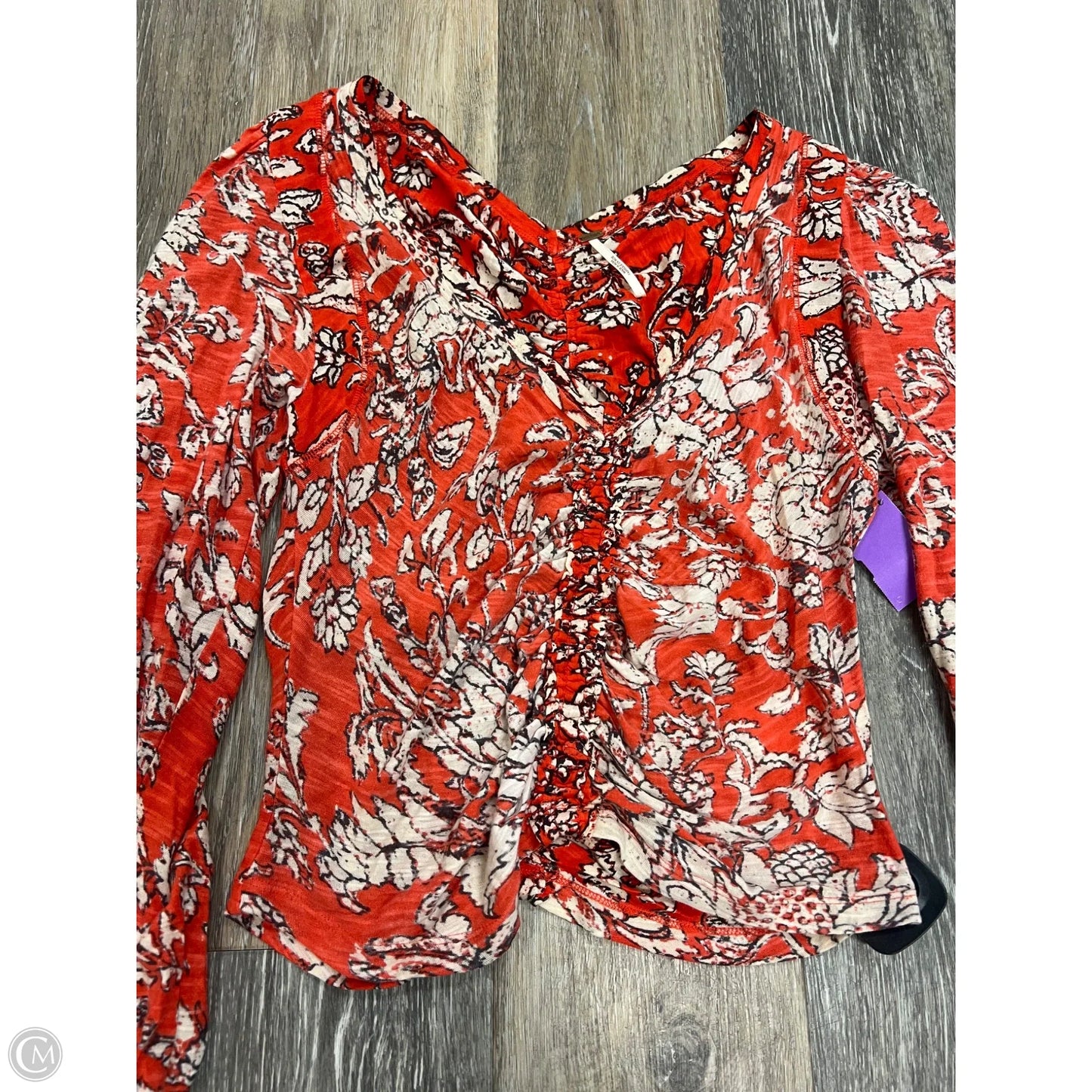 Top Long Sleeve By Free People In Floral Print, Size: S