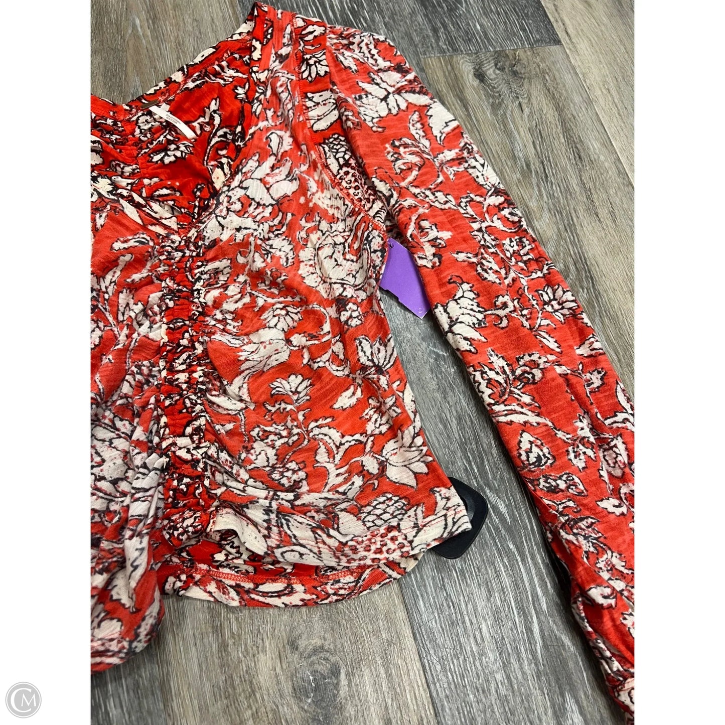 Top Long Sleeve By Free People In Floral Print, Size: S