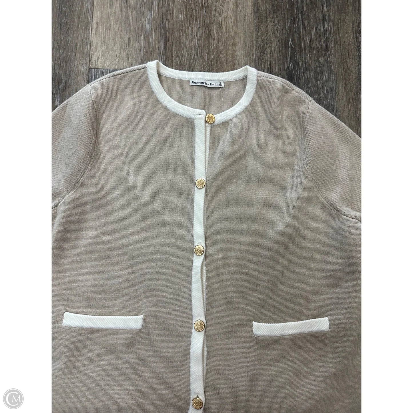 Sweater Short Sleeve By Abercrombie And Fitch In Tan, Size: Xl