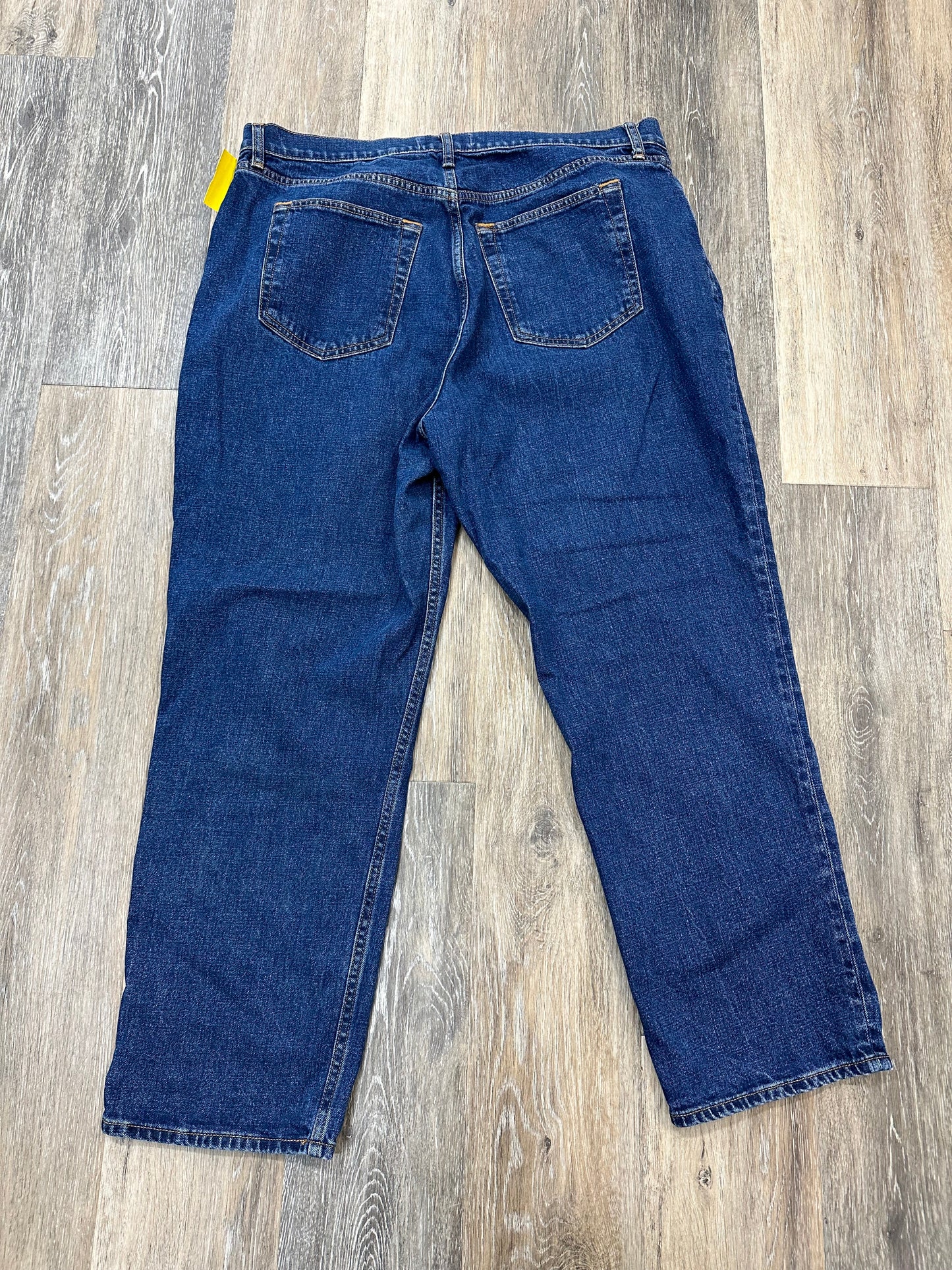 Jeans Straight By Abercrombie And Fitch In Blue Denim, Size: 16l