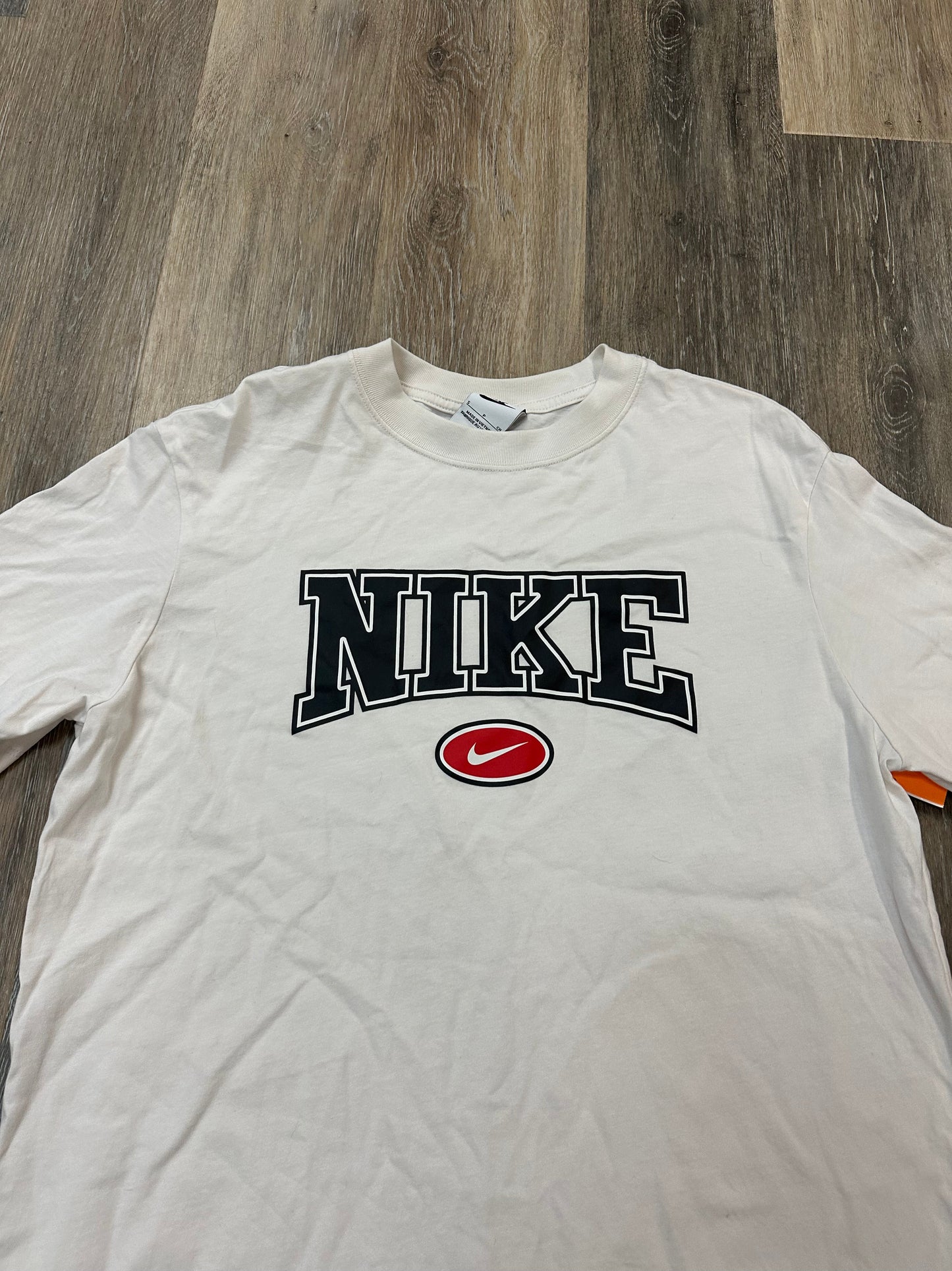 Athletic Top Short Sleeve By Nike Apparel In White, Size: S