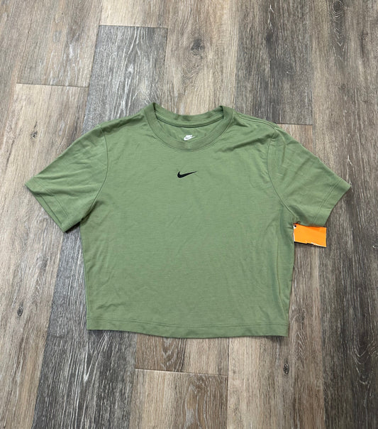 Athletic Top Short Sleeve By Nike Apparel In Green, Size: S