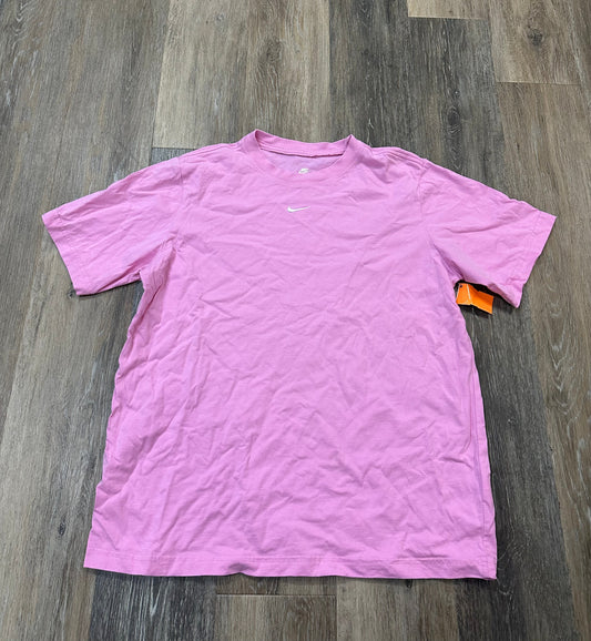 Athletic Top Short Sleeve By Nike Apparel In Pink, Size: S