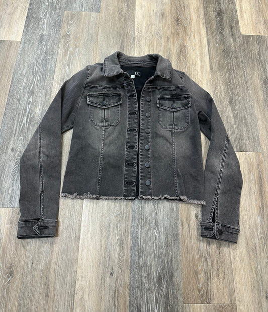 Jacket Denim By Kut In Black Denim, Size: L