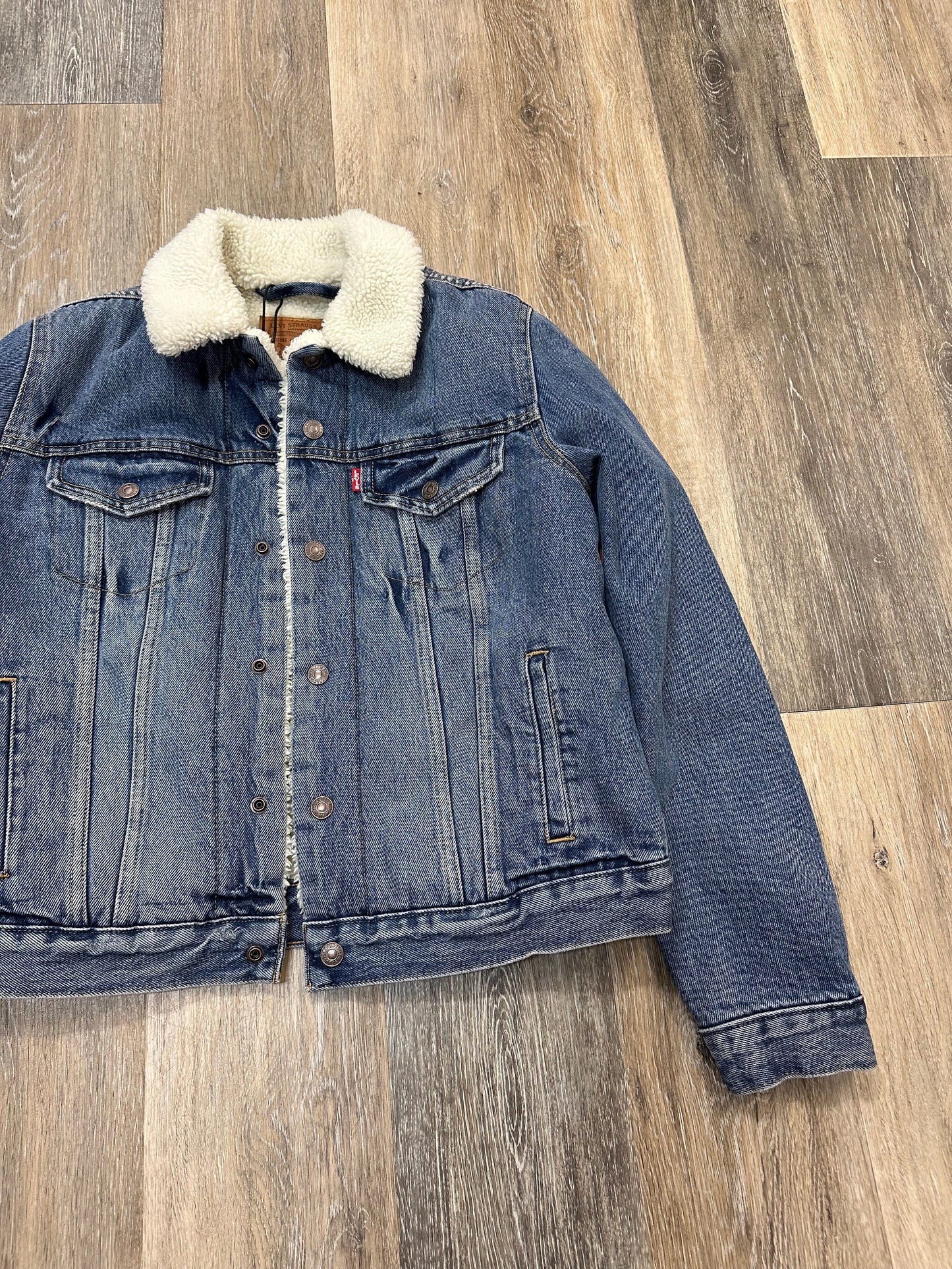 Jacket Denim By Levis In Blue Denim, Size: S