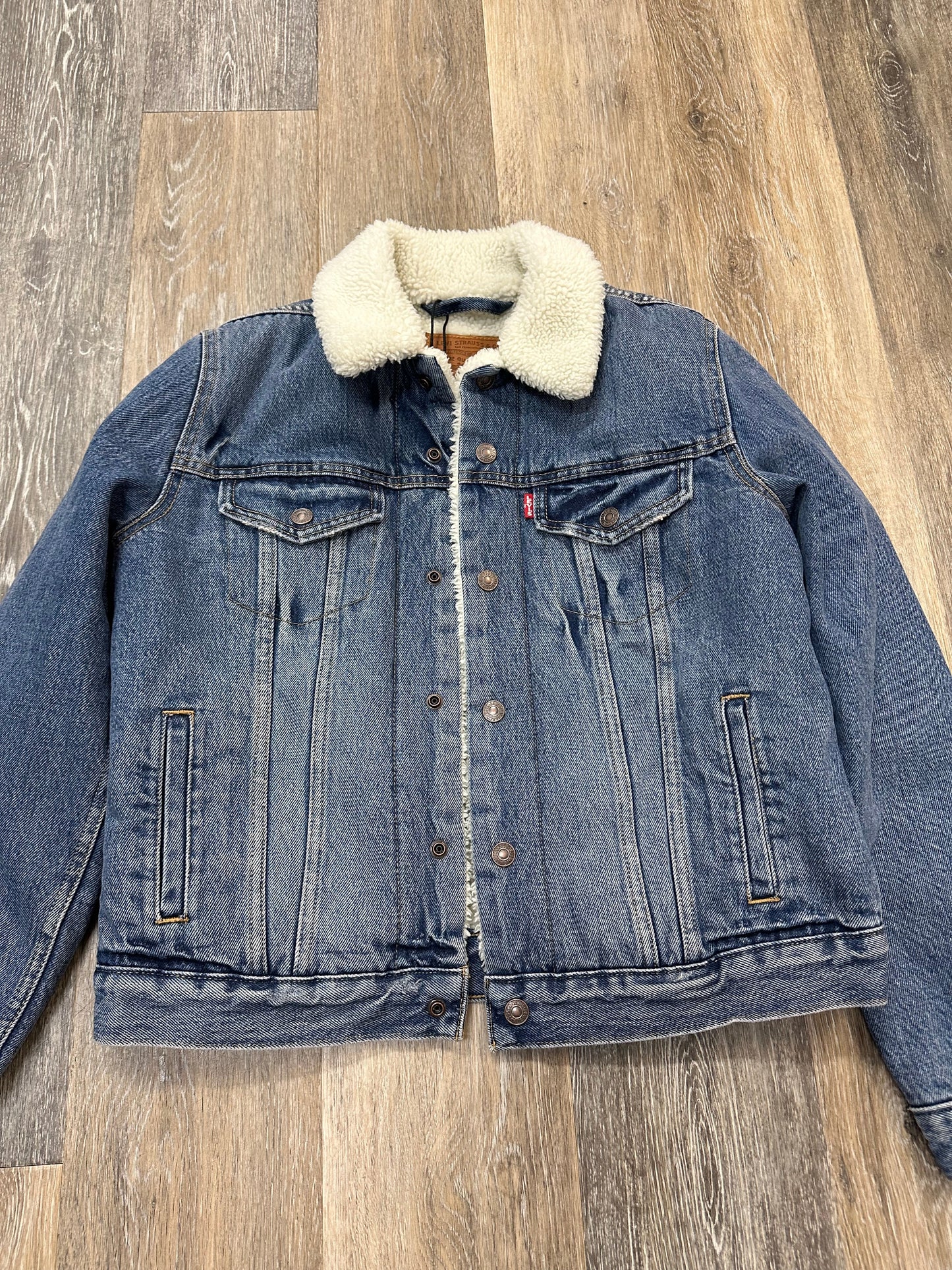 Jacket Denim By Levis In Blue Denim, Size: S