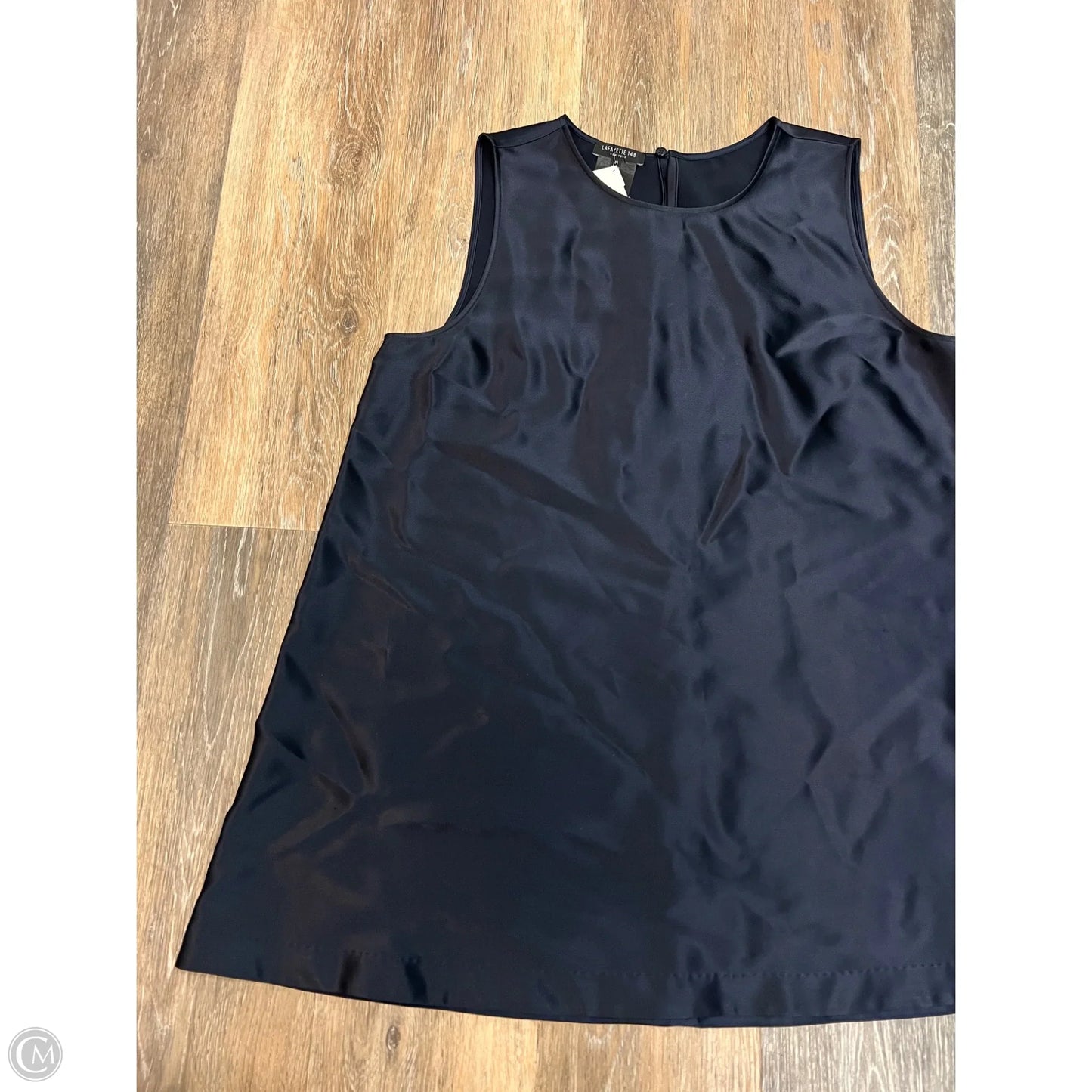 Top Sleeveless Designer By Lafayette 148 In Navy, Size: M