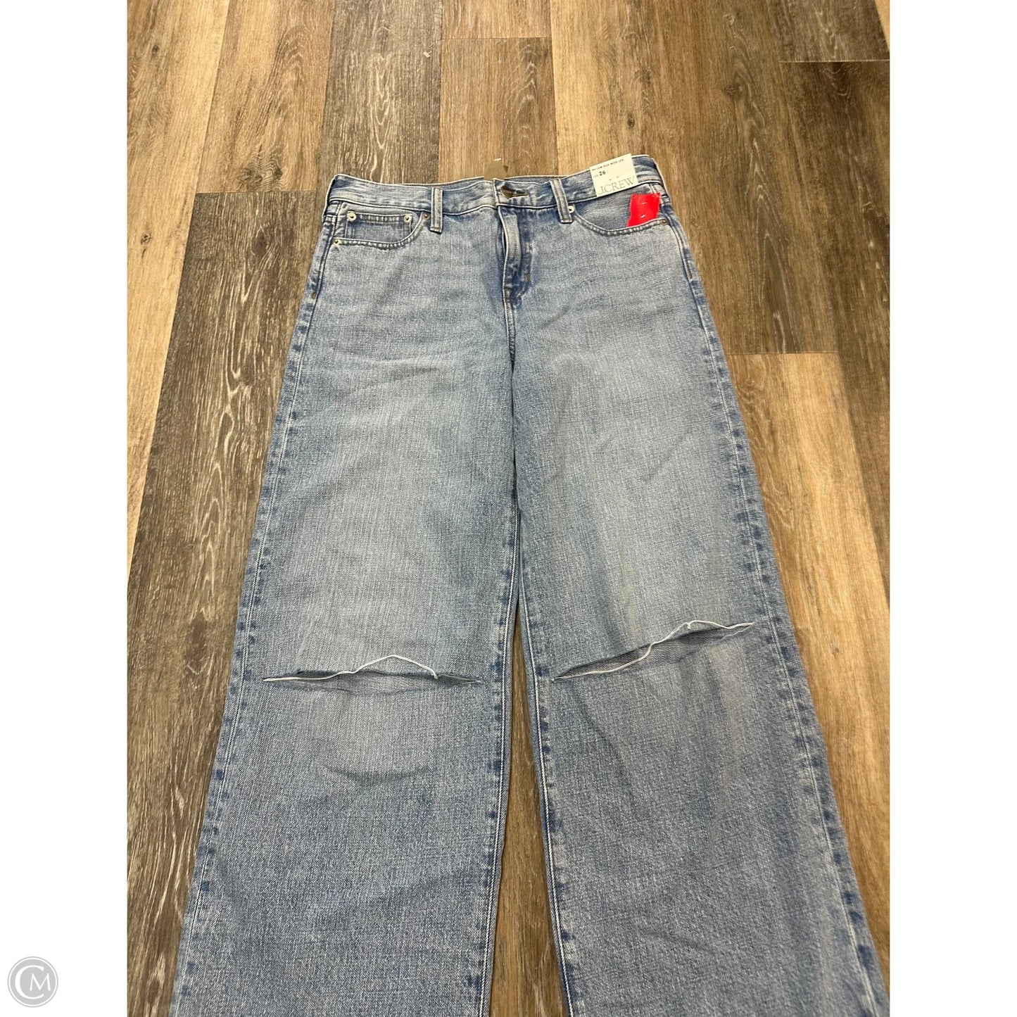 -Jeans Wide Leg By J. Crew In Blue Denim, Size: 2/26