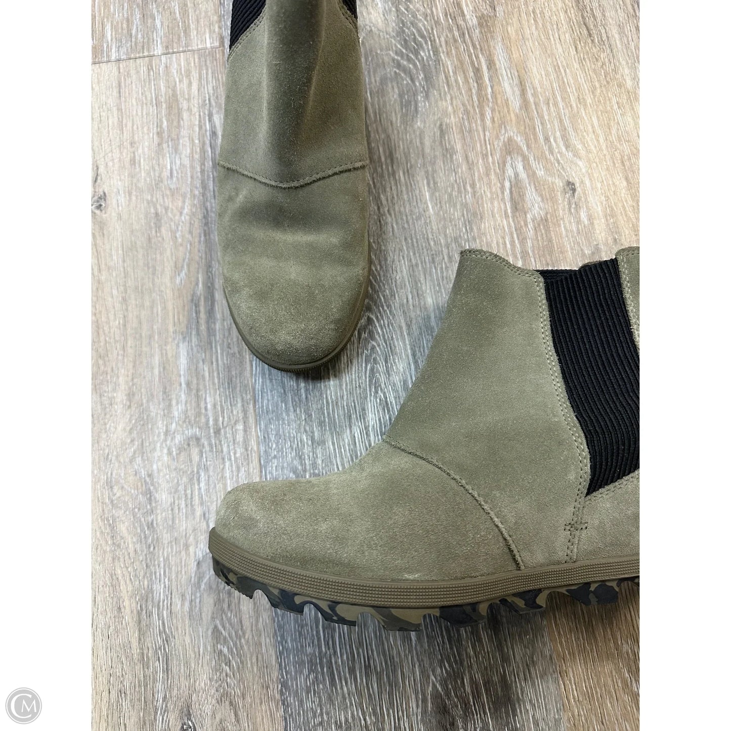 Shoes Heels Wedge By Sorel In Green, Size: 8