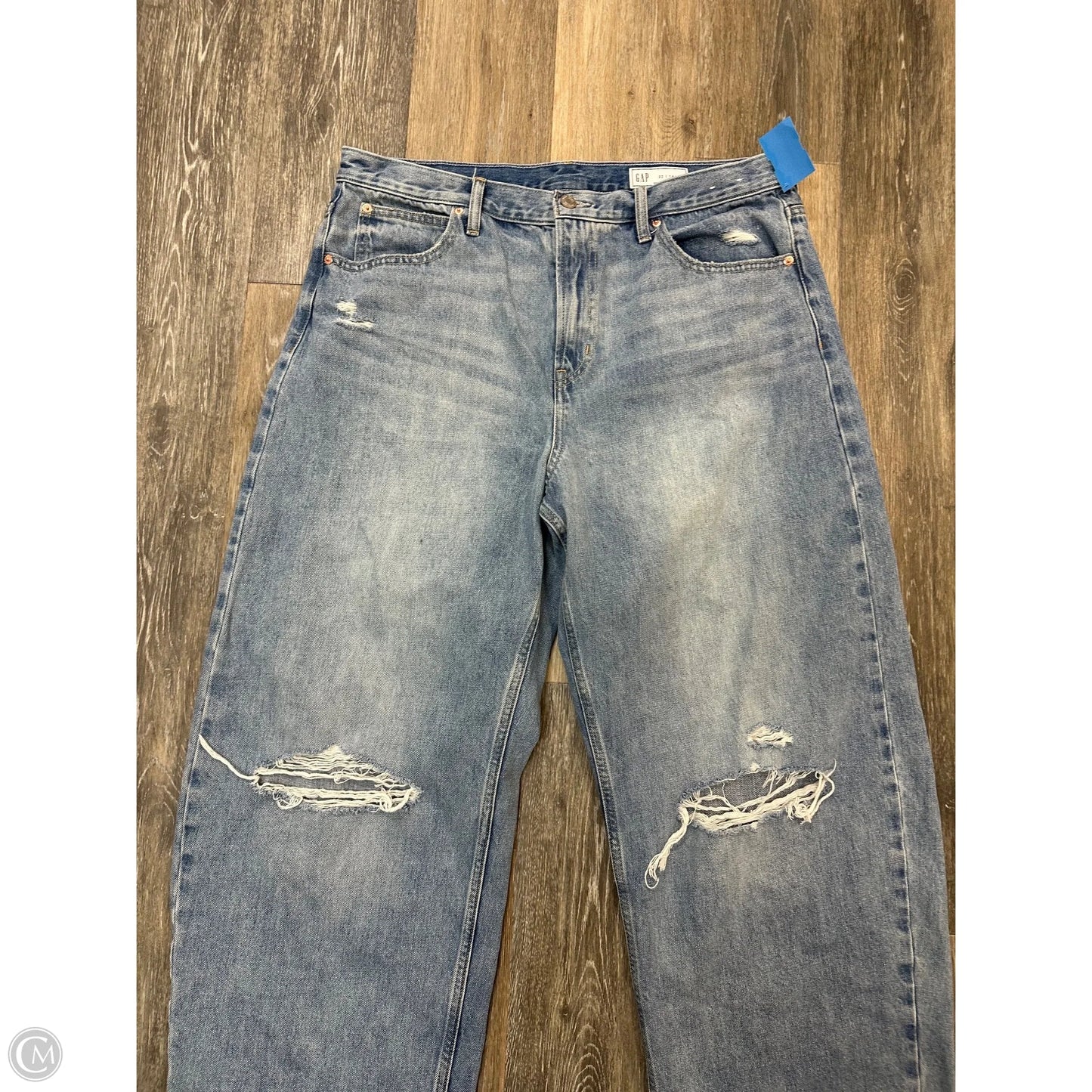 Jeans Wide Leg By Gap In Blue Denim, Size: 14l