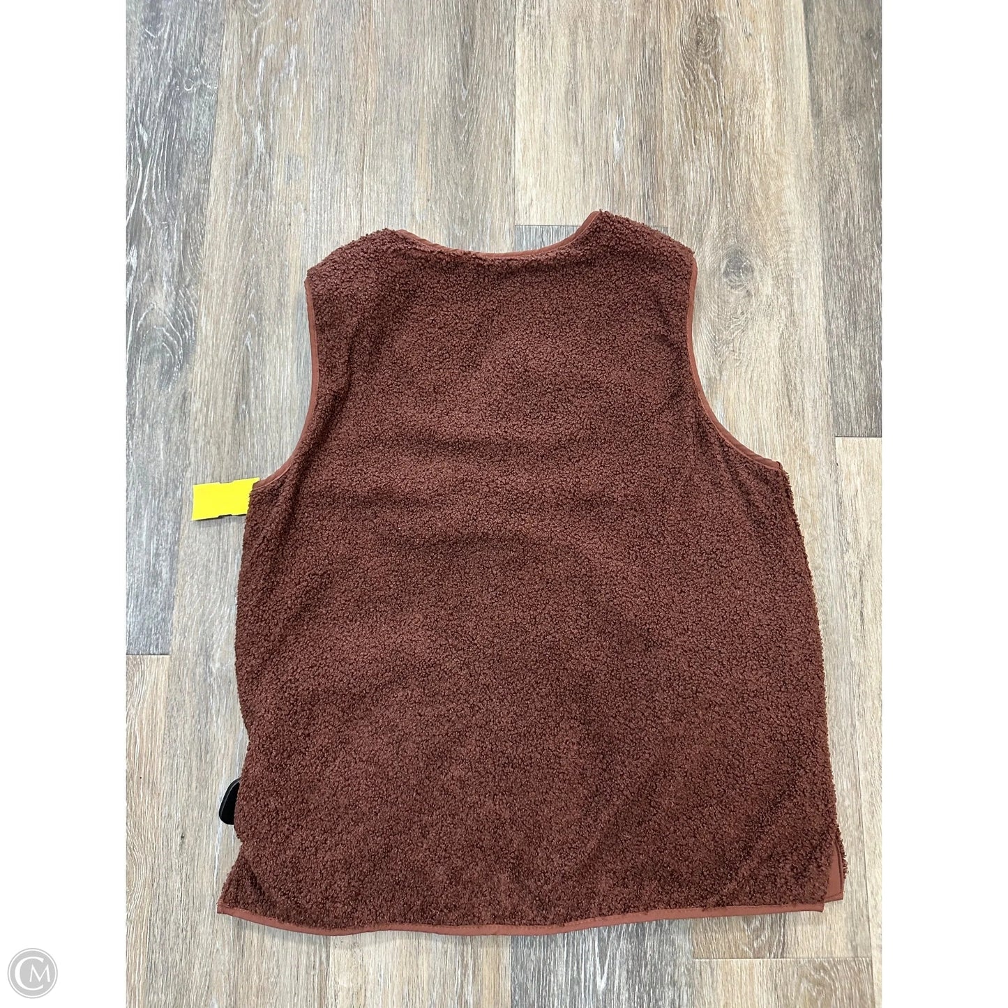 Vest Faux Fur & Sherpa By Hem & Thread In Brown, Size: M