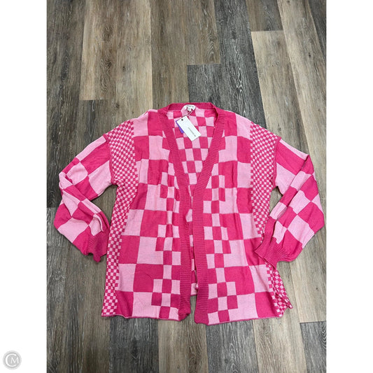 Sweater Cardigan By Anniewear In Pink, Size: Xl