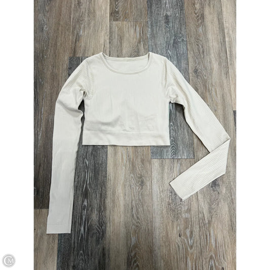 Athletic Top Long Sleeve Collar By Lululemon In Tan, Size: 4