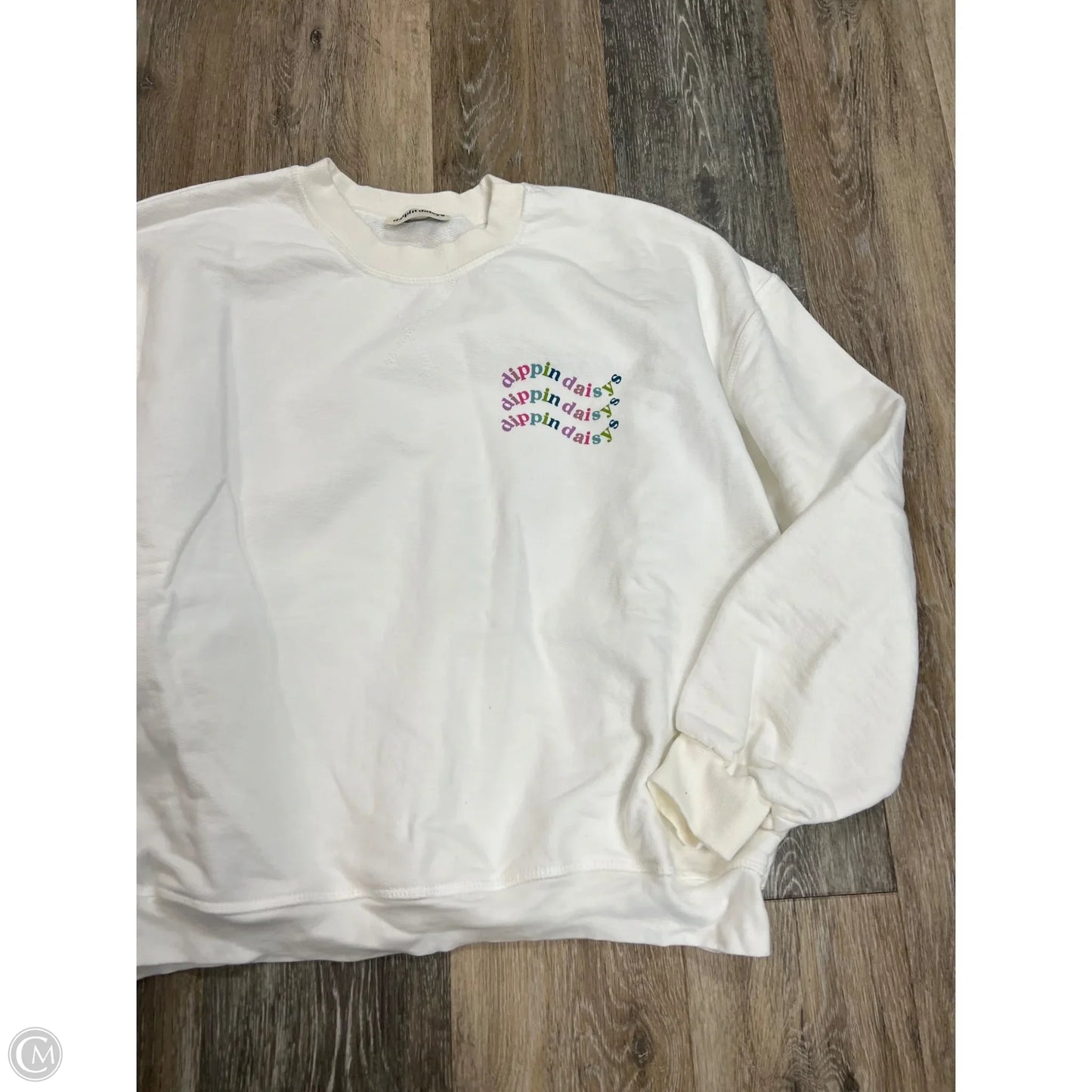 Sweatshirt Crewneck By Dippin Daisys In White, Size: Xl