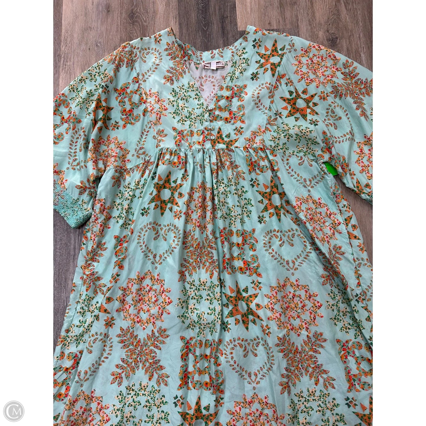 Dress Casual Maxi By Johnny Was In Blue, Size: L