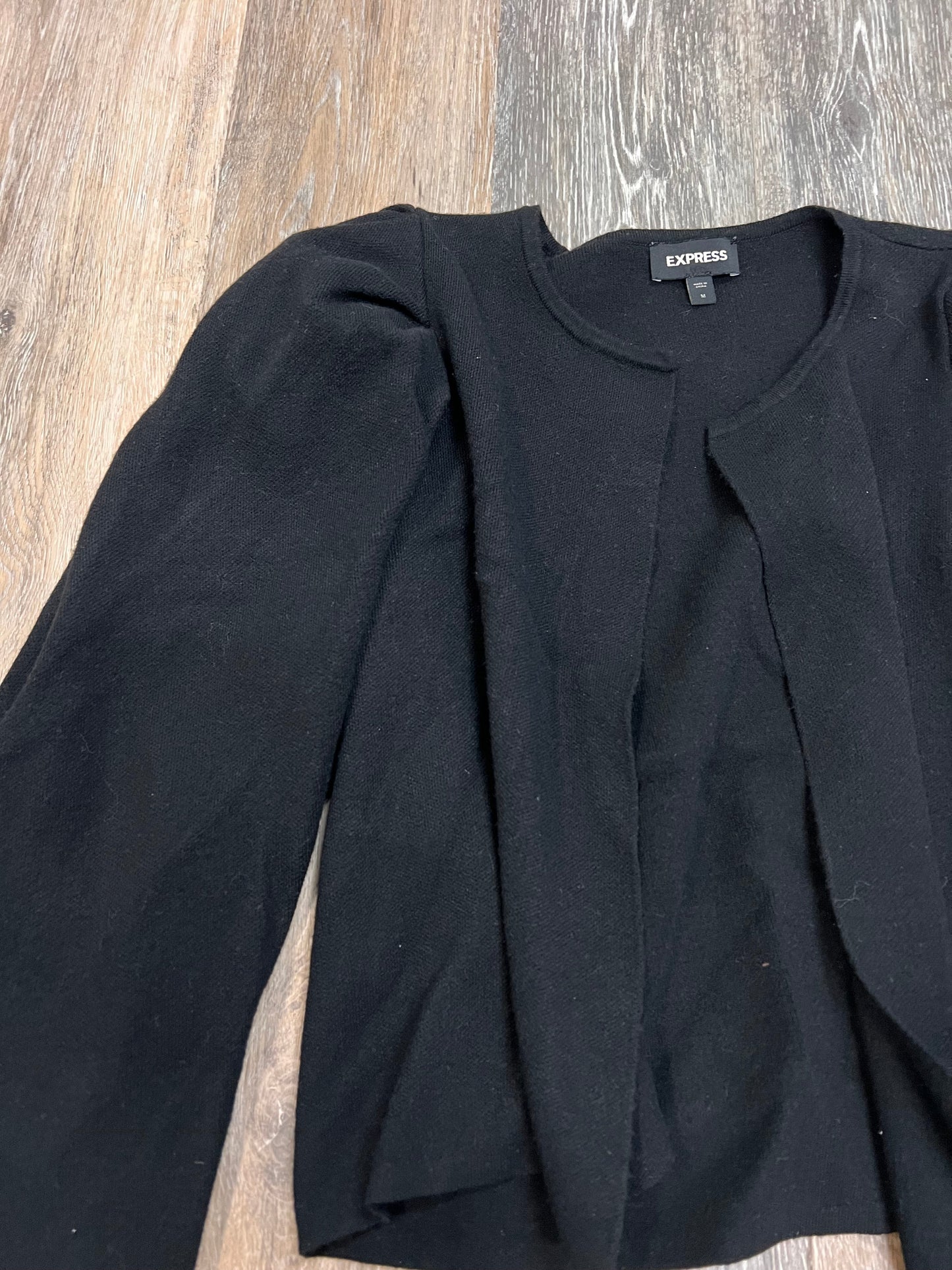 Sweater Cardigan By Express In Black, Size: M