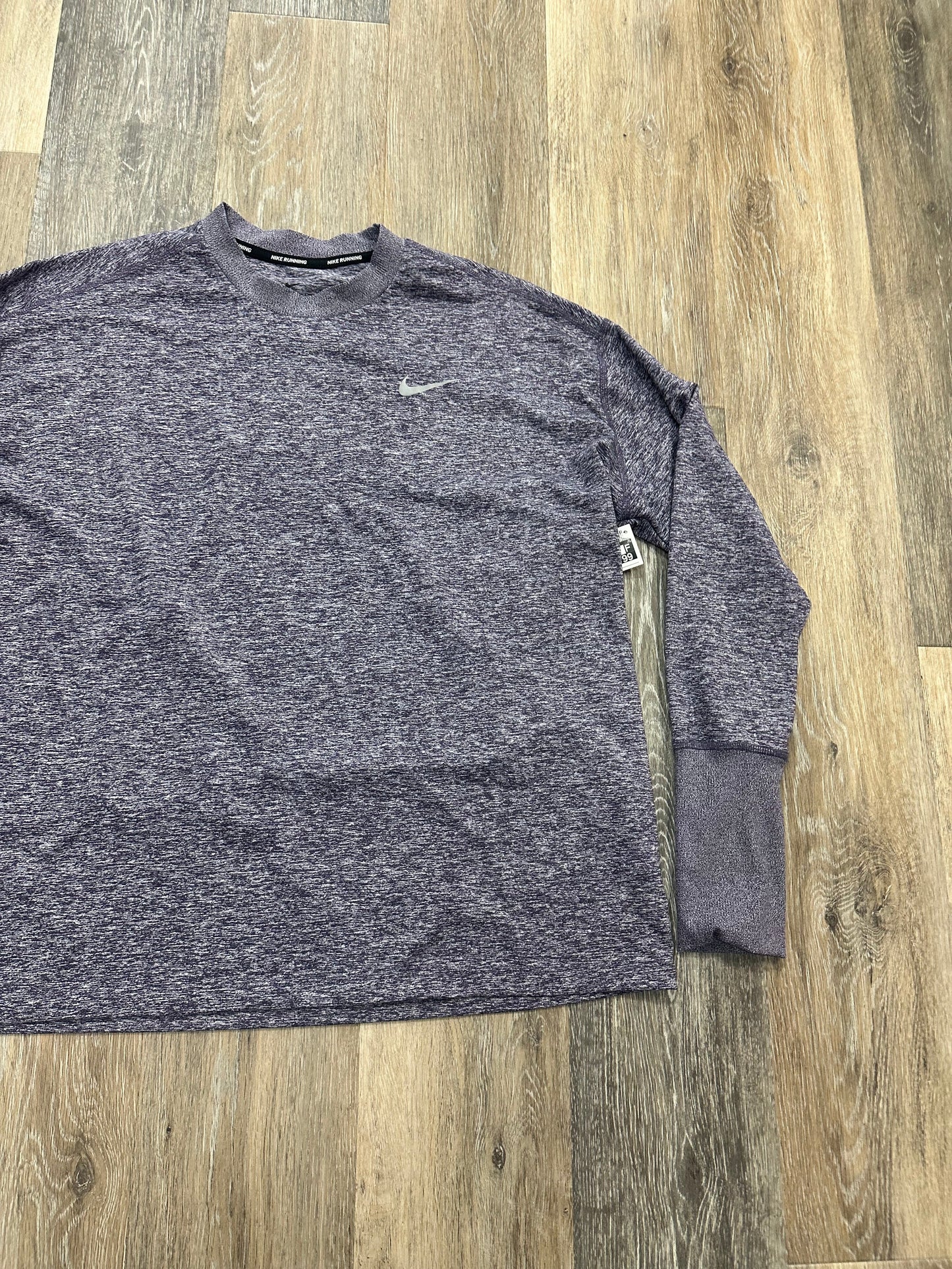 Purple Athletic Top Long Sleeve Crewneck Nike Apparel, Size Xl