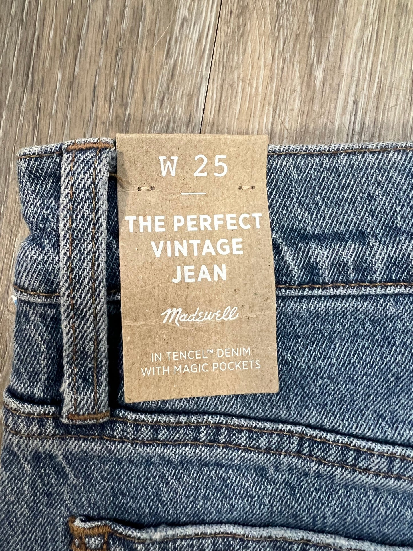 Blue Denim Jeans Straight Madewell, Size 1/25