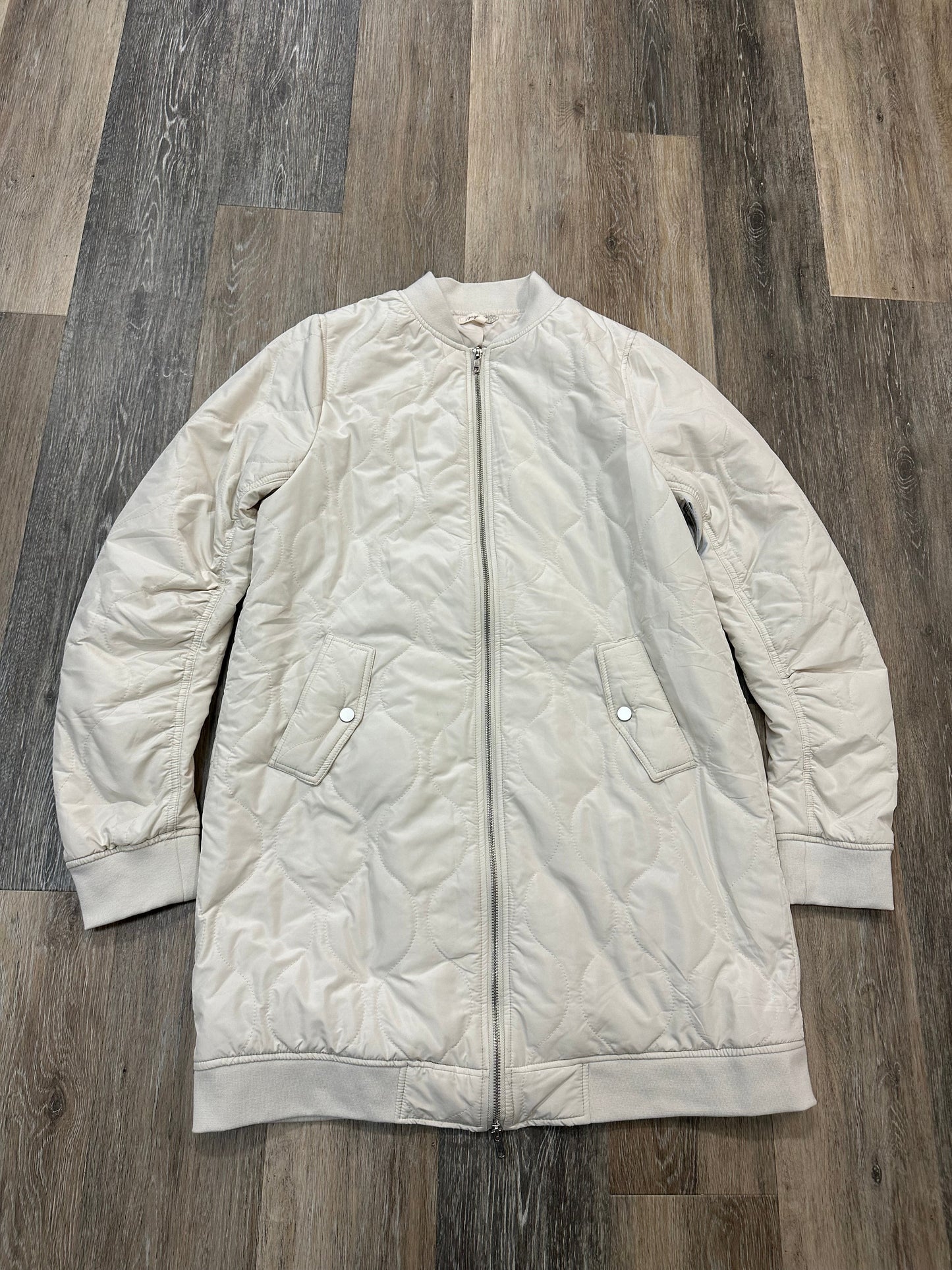 Jacket Puffer & Quilted By Mystree In Cream, Size: L