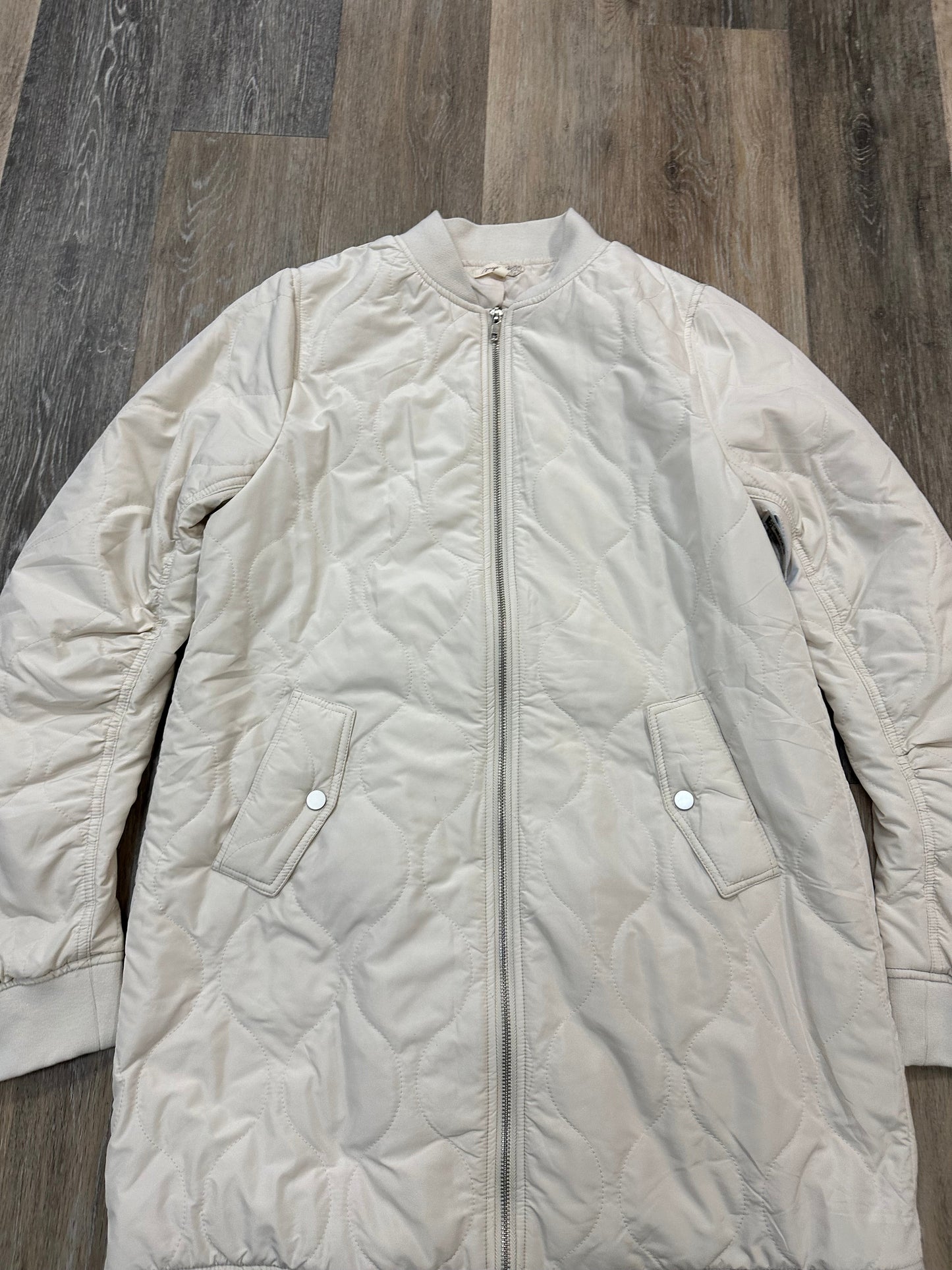 Jacket Puffer & Quilted By Mystree In Cream, Size: L