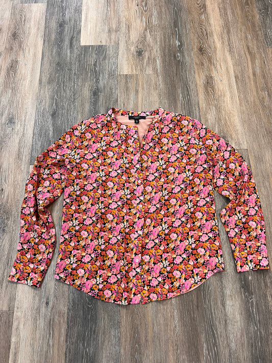 Blouse Designer By Max Mara In Floral Print, Size: L