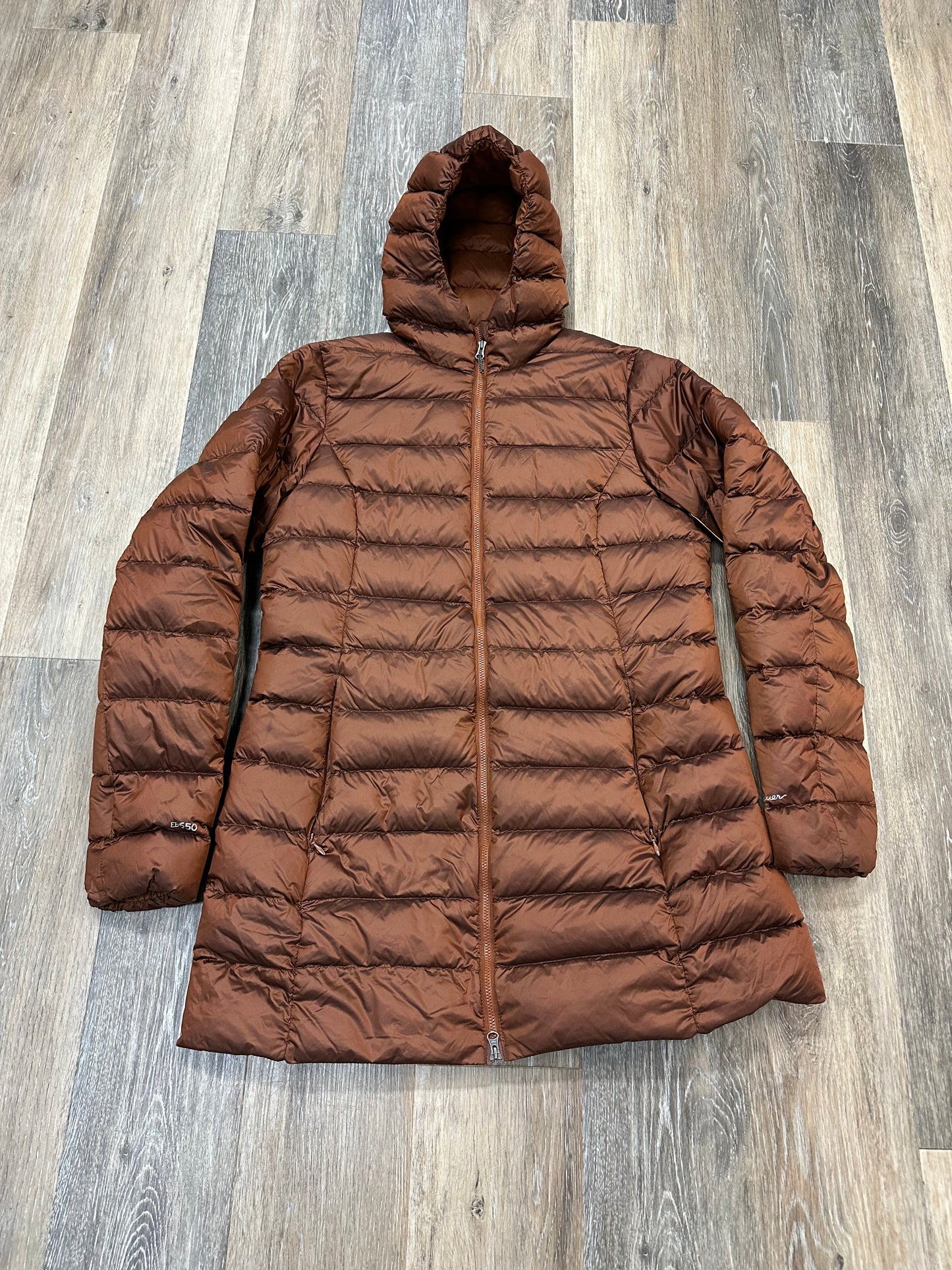 Coat Parka By Eddie Bauer In Orange, Size: L