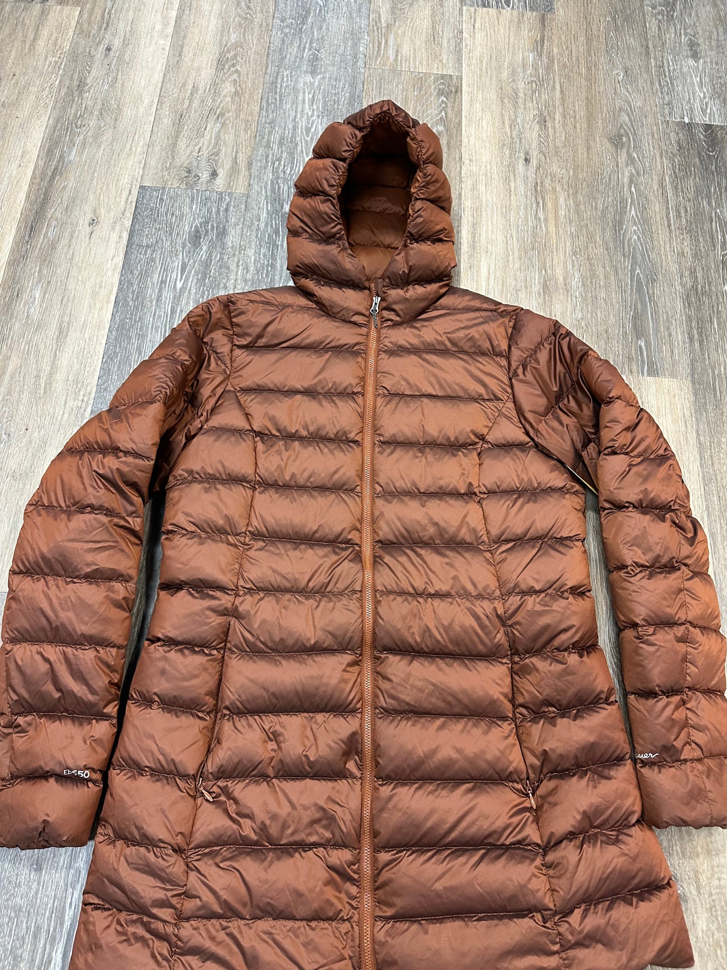 Coat Parka By Eddie Bauer In Orange, Size: L