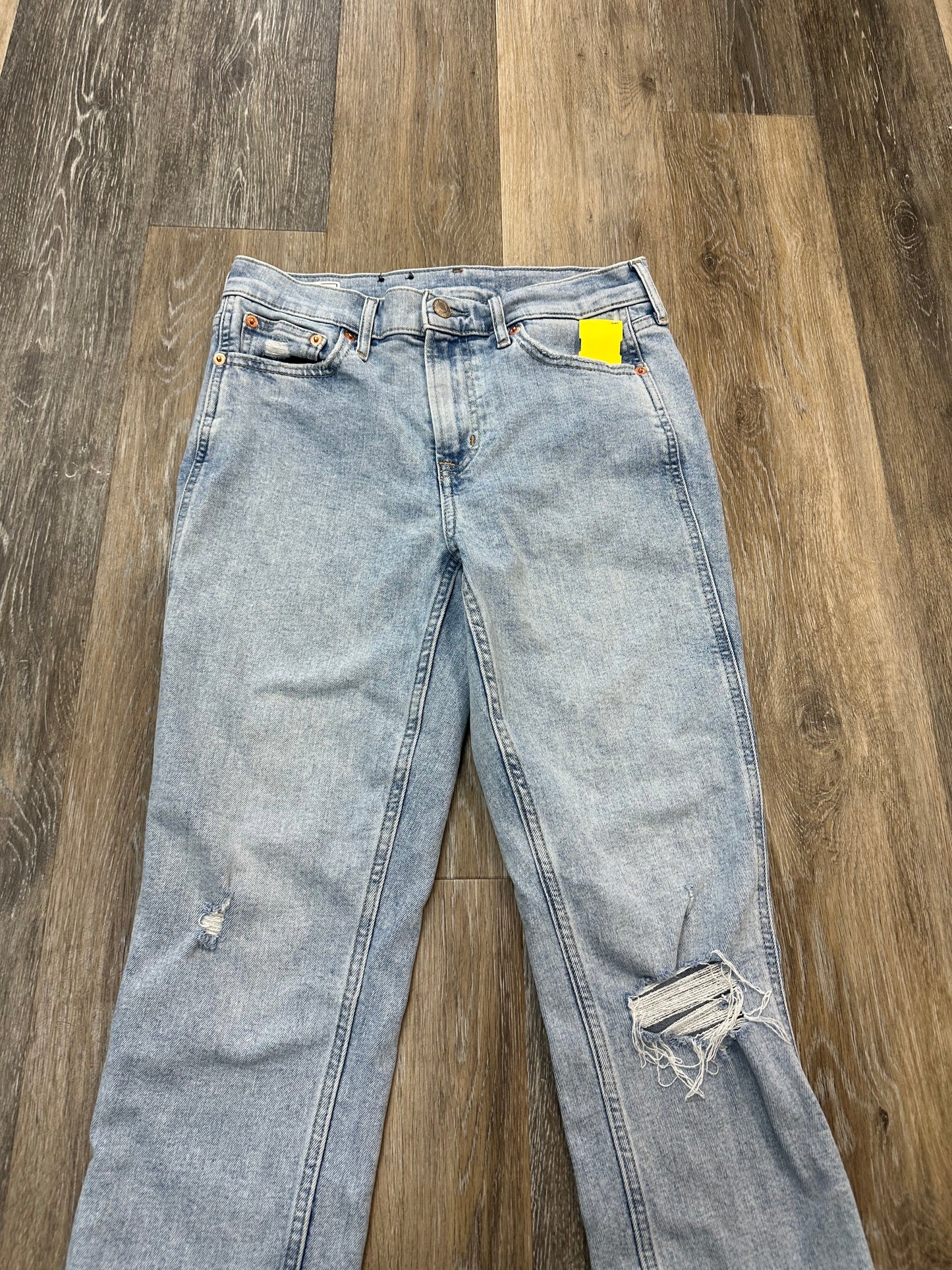 Jeans Straight By Gap In Blue Denim, Size: 4