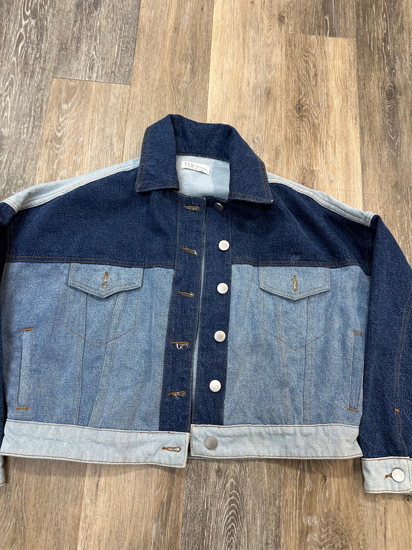 Jacket Denim By Tobi In Blue Denim, Size: S