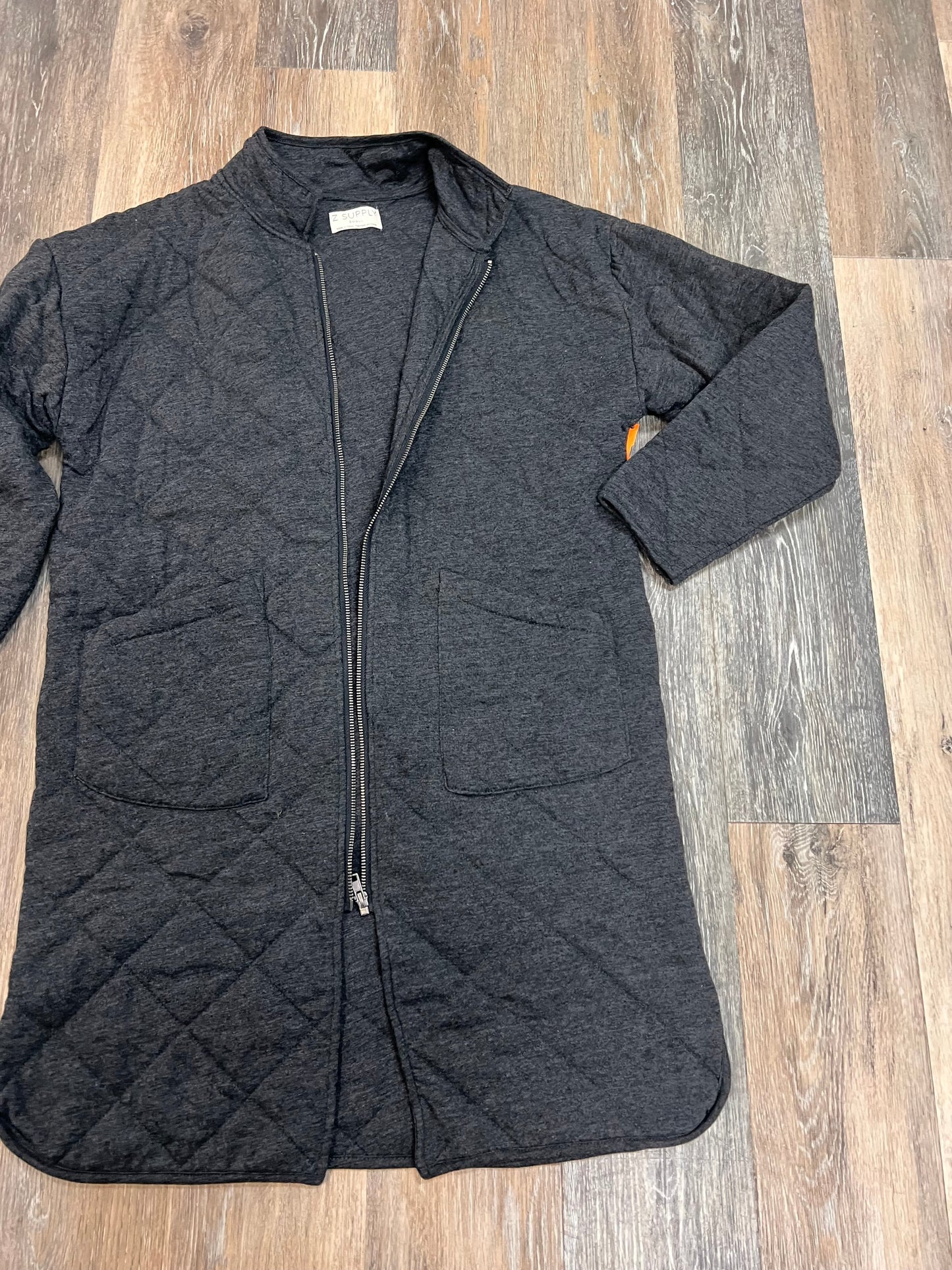 Jacket Quilted By Z Supply In Grey, Size: S