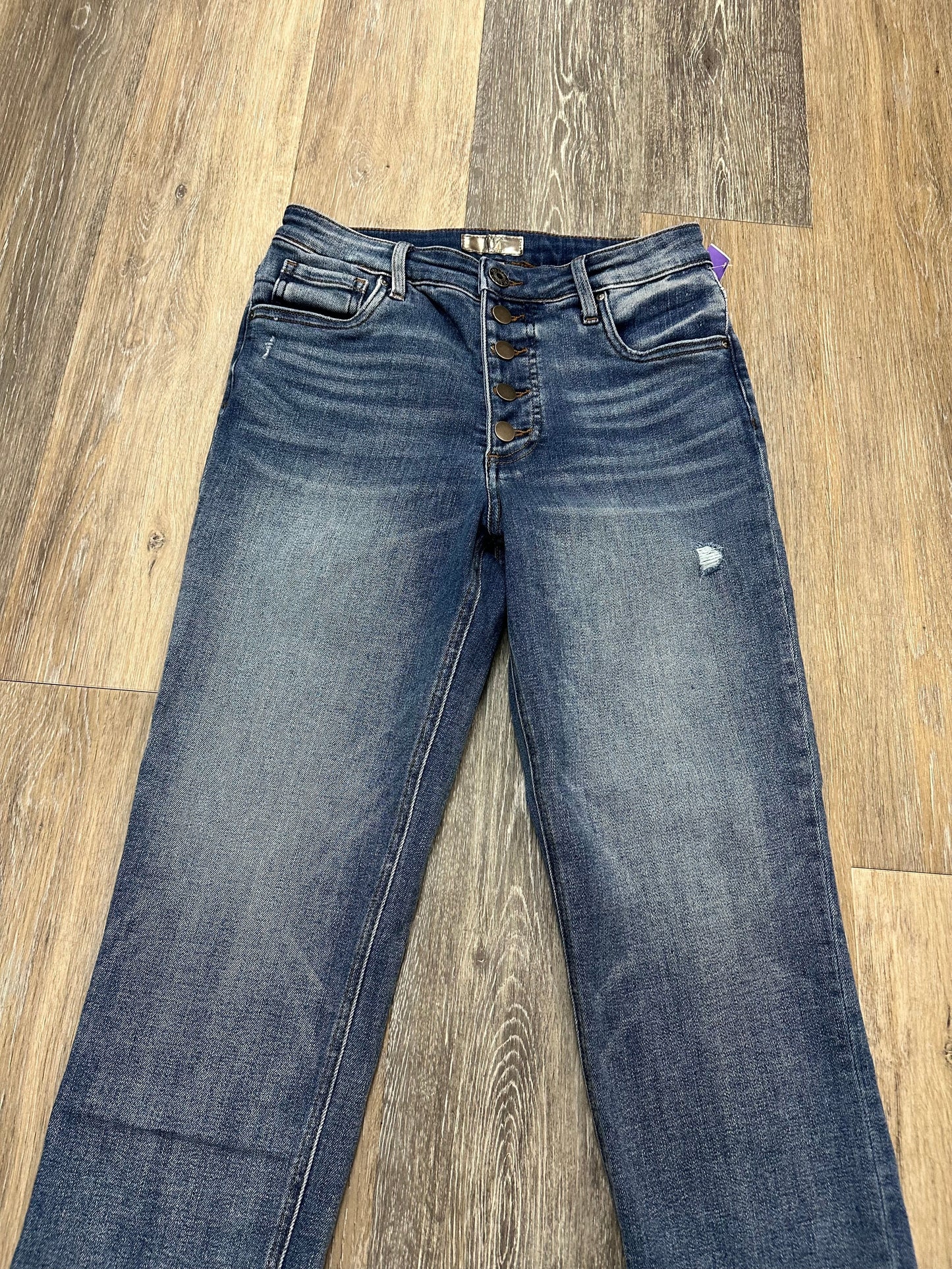 Jeans Straight By Kut In Blue Denim, Size: 4