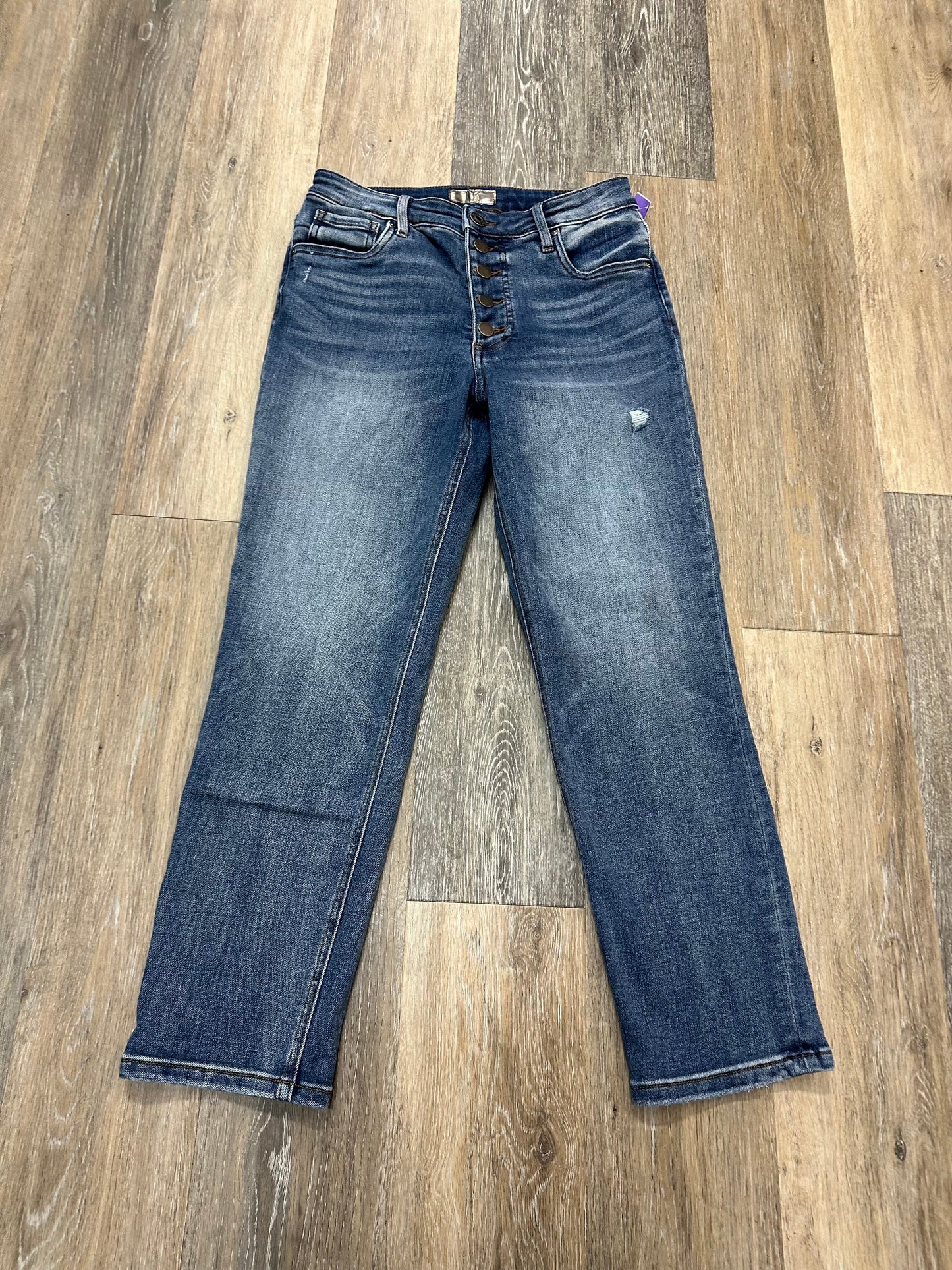 Jeans Straight By Kut In Blue Denim, Size: 4