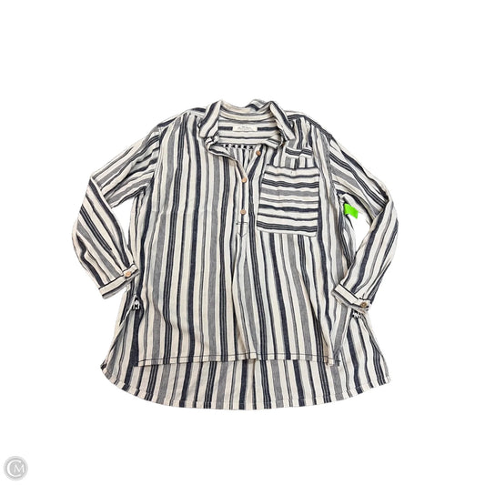 Blouse Long Sleeve By We The Free In Striped Pattern, Size: Xl