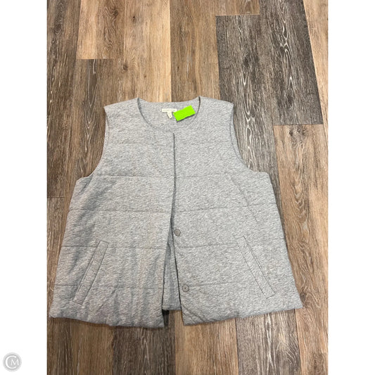 Vest Puffer & Quilted By Eileen Fisher In Grey, Size: M