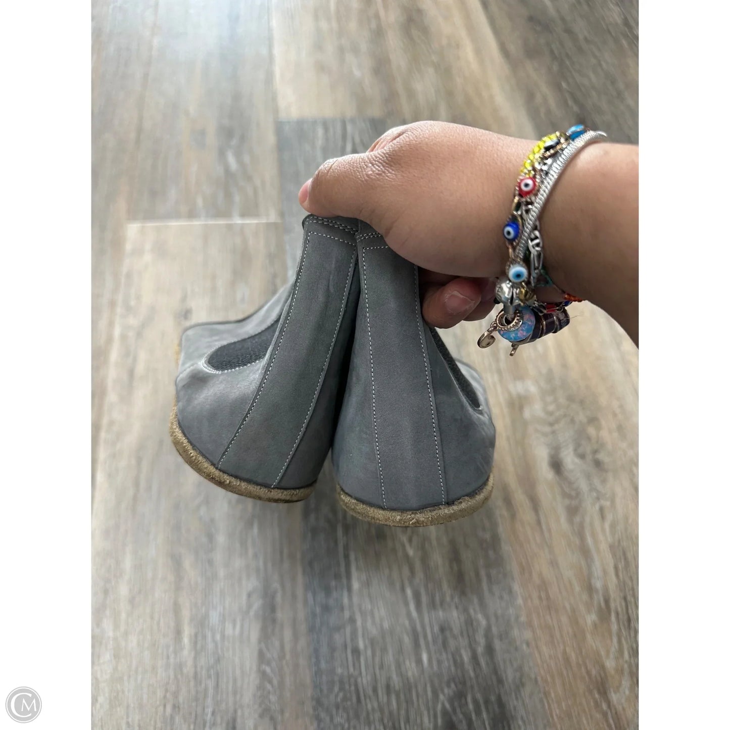 Boots Ankle Flats By Svony In Grey, Size: 7.5