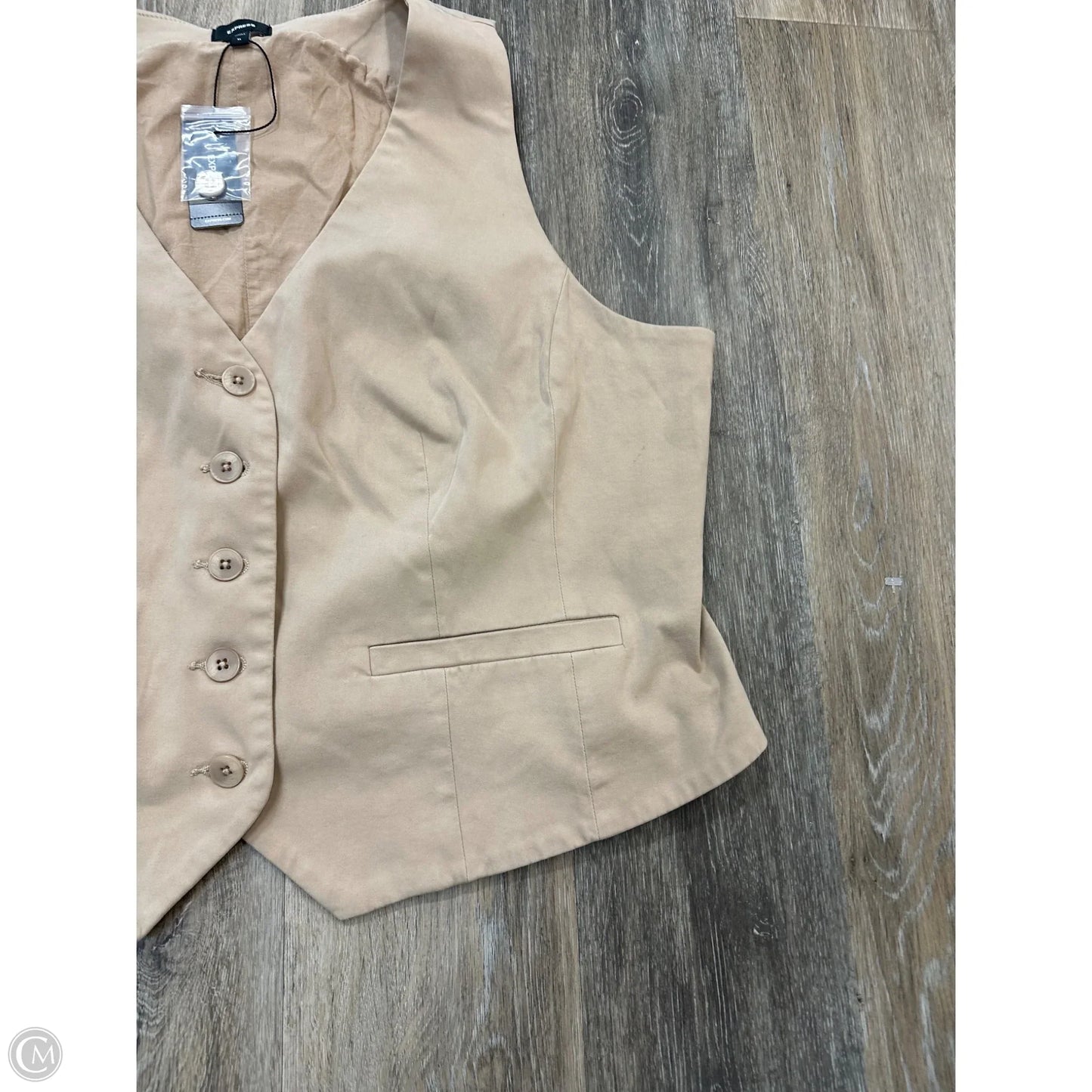Vest Other By Express In Tan, Size: Xl