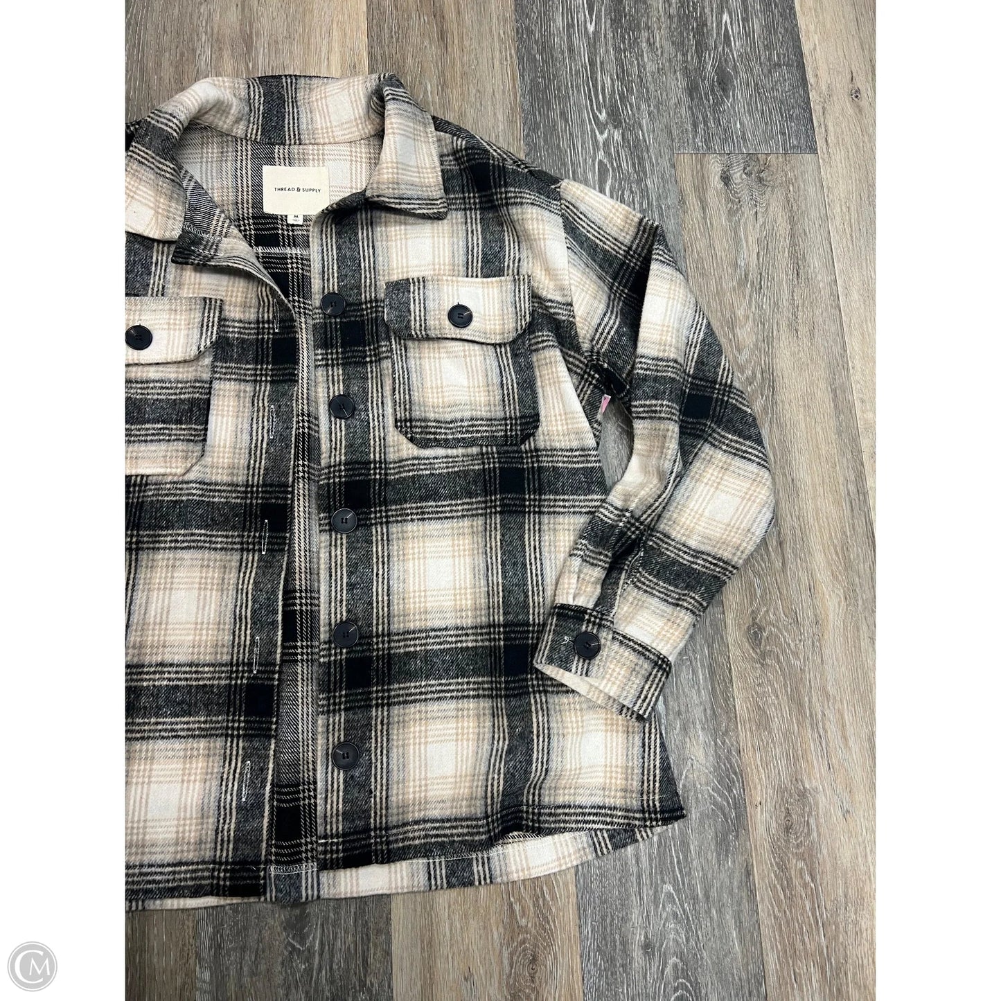 -Jacket Shirt By Thread And Supply In Tan, Size: M