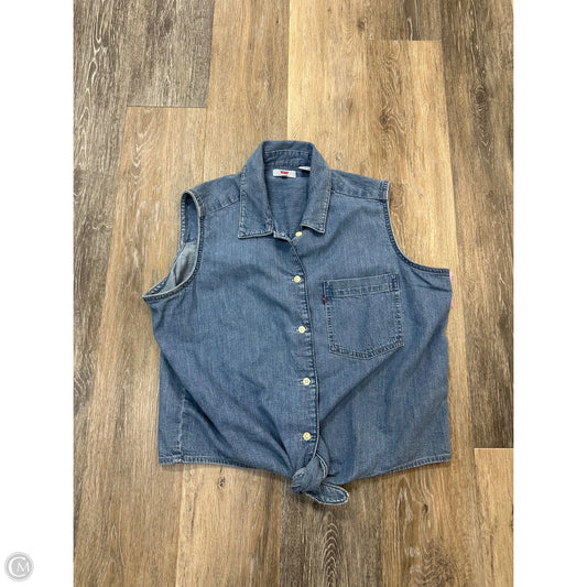 Vest Other By Levis In Blue Denim, Size: M