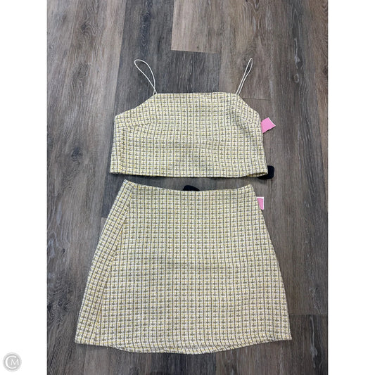 Skirt Set 2pc By Lush In Yellow, Size: S
