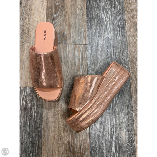 Sandals Flats By Free People In Rose Gold, Size: 6.5 (36.5)