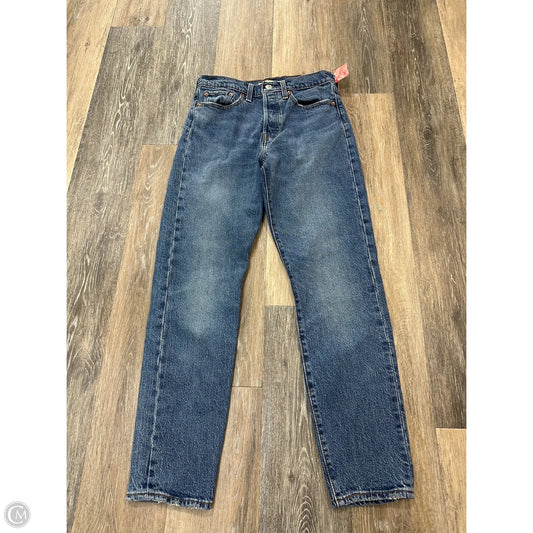 Jeans Straight By Levis In Blue Denim, Size: 4