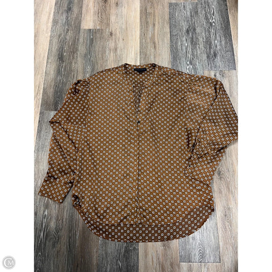 Blouse Long Sleeve By Sanctuary In Bronze, Size: L