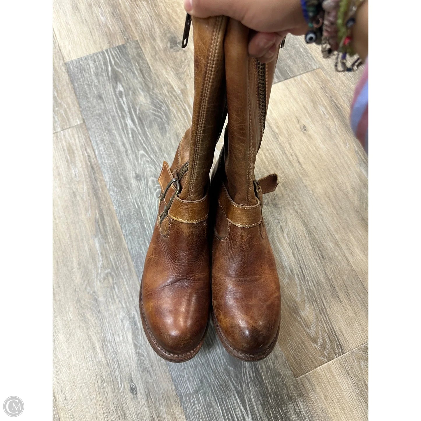 Boots Mid-calf Flats By Bed Stu In Brown, Size: 8