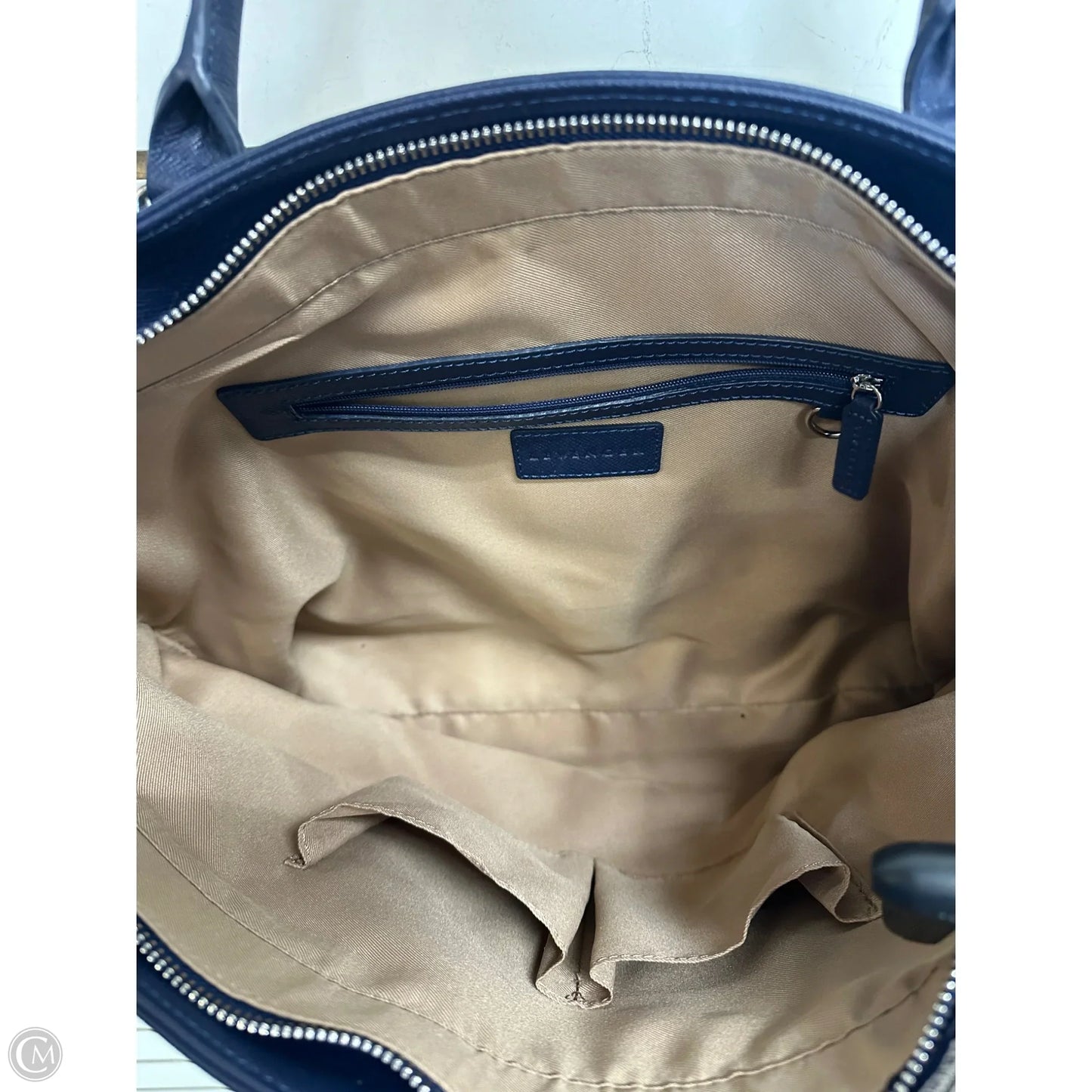 Handbag Leather By Levenger, Size: Large