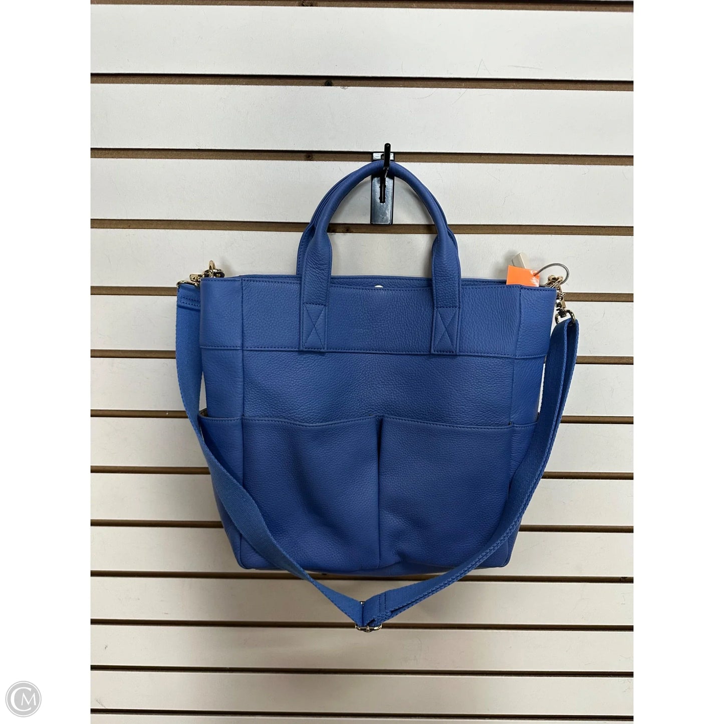 Handbag Leather By Levenger, Size: Medium