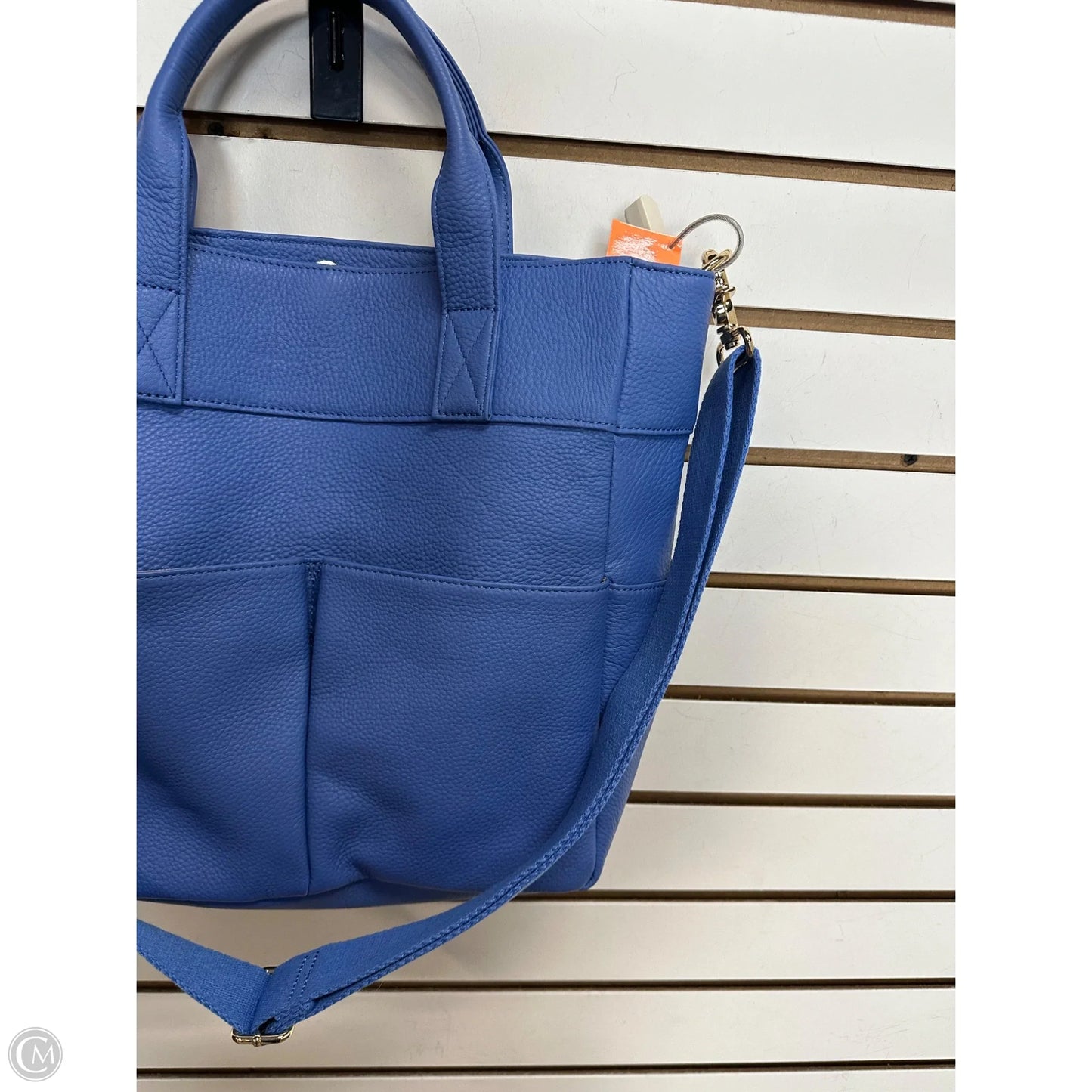 Handbag Leather By Levenger, Size: Medium