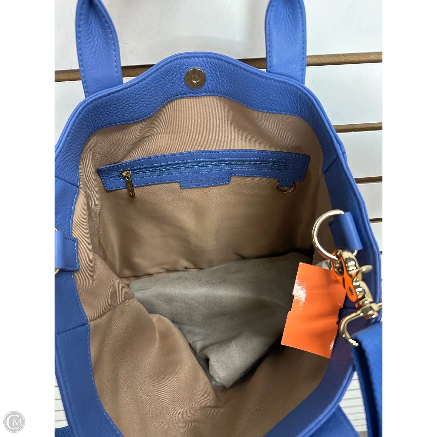 Handbag Leather By Levenger, Size: Medium