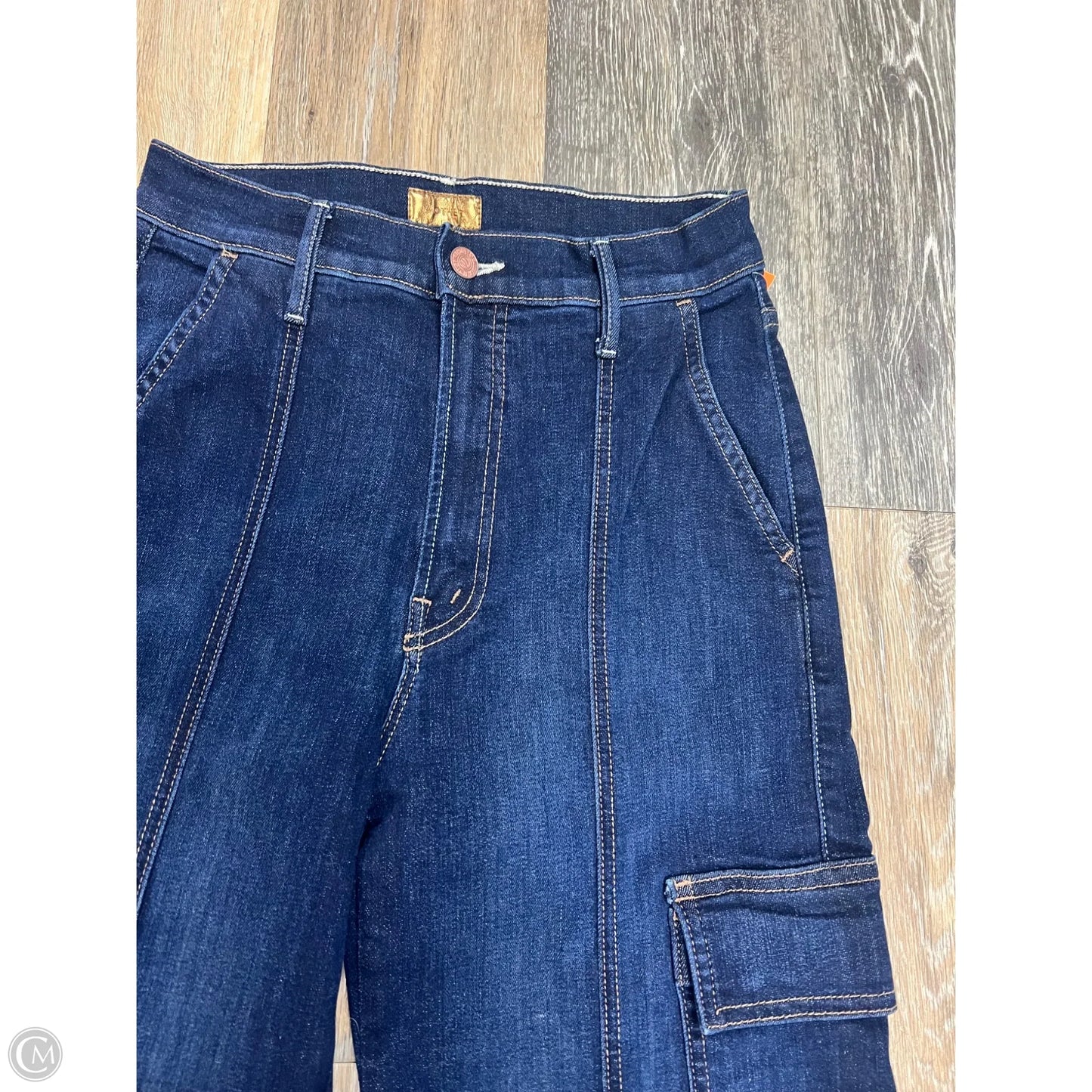 Jeans Straight By Mother In Blue Denim, Size: 1/25