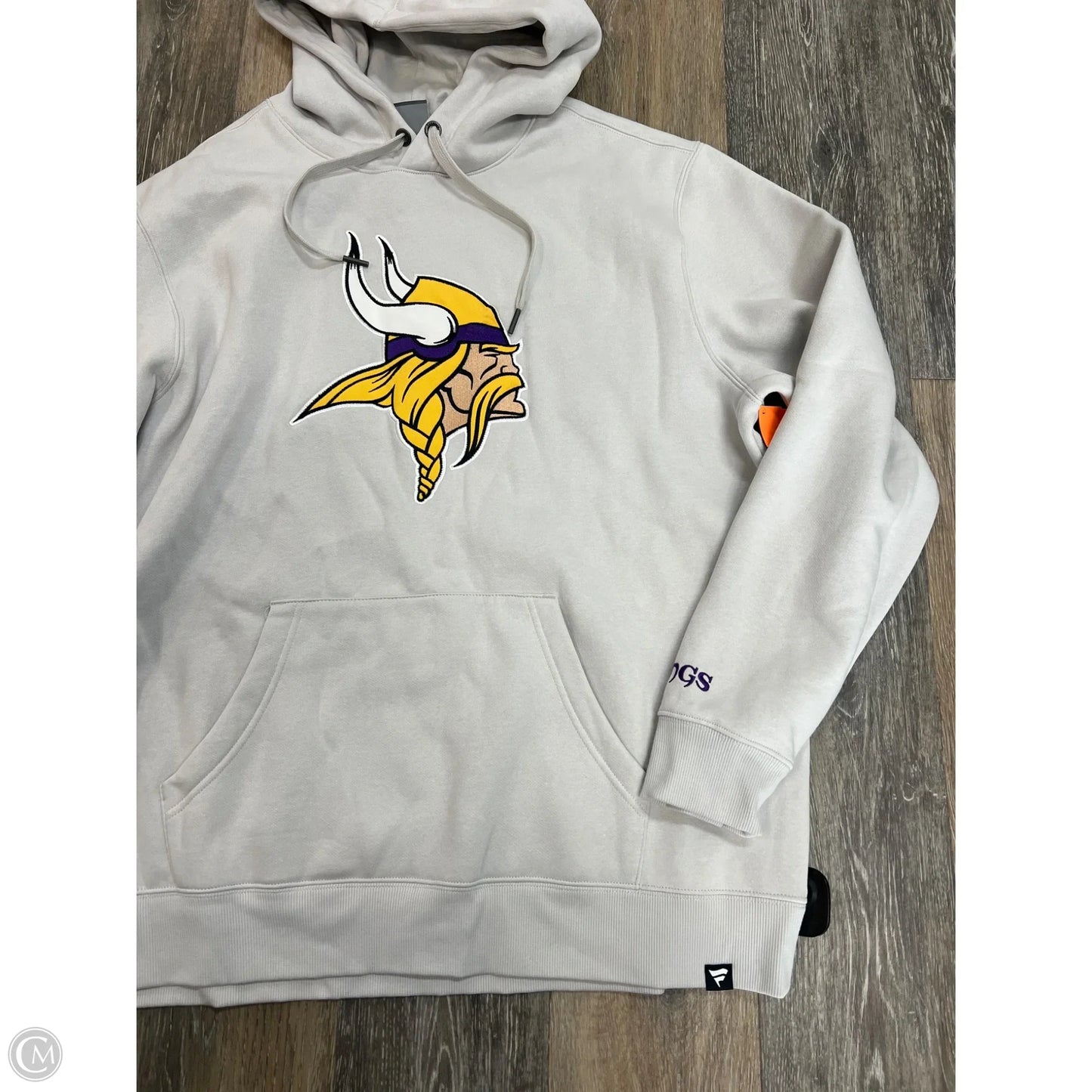 Athletic Sweatshirt Hoodie By Fanatics In Grey, Size: Xl